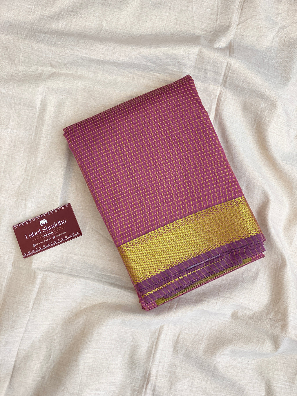 Maheshwari Checks - Pastel Pink