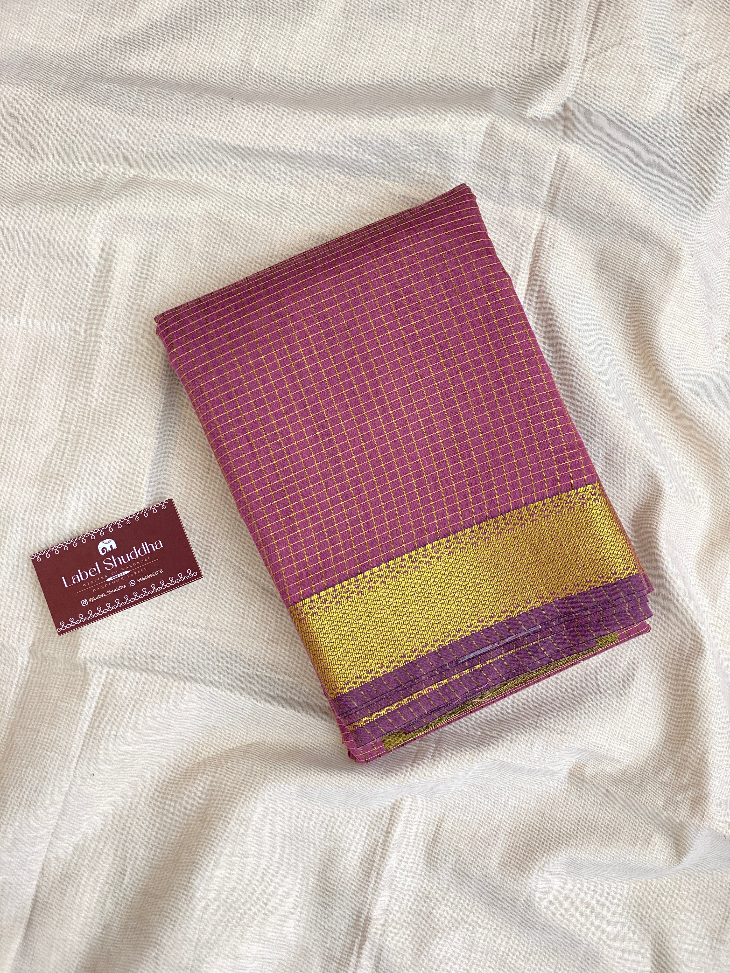 Maheshwari Checks - Pastel Pink