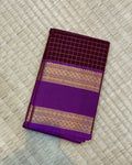 Kanchi Cotton -  Maroon Checks