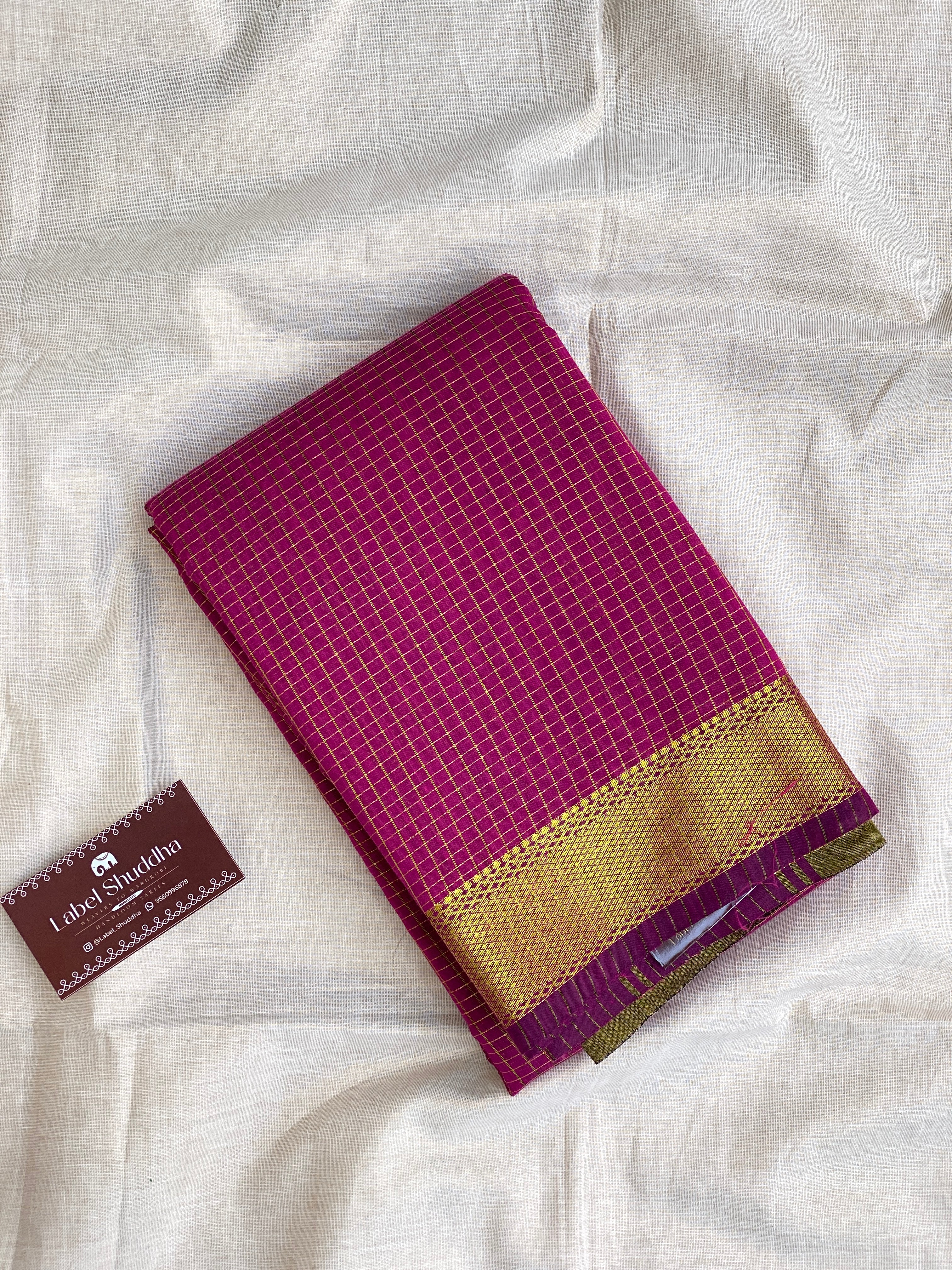 Maheshwari Checks - Royal Pink