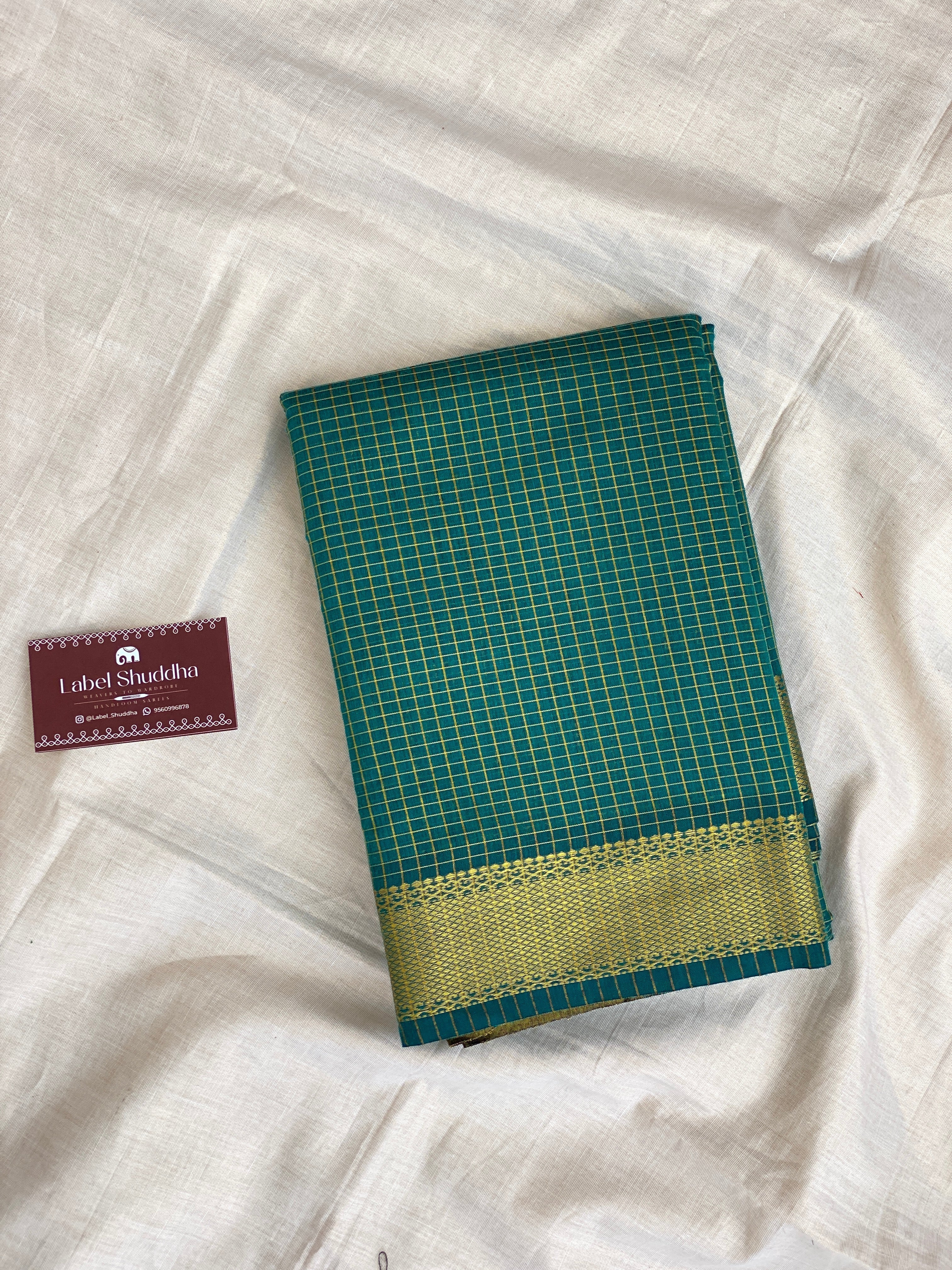 Maheshwari Checks - Dark Green