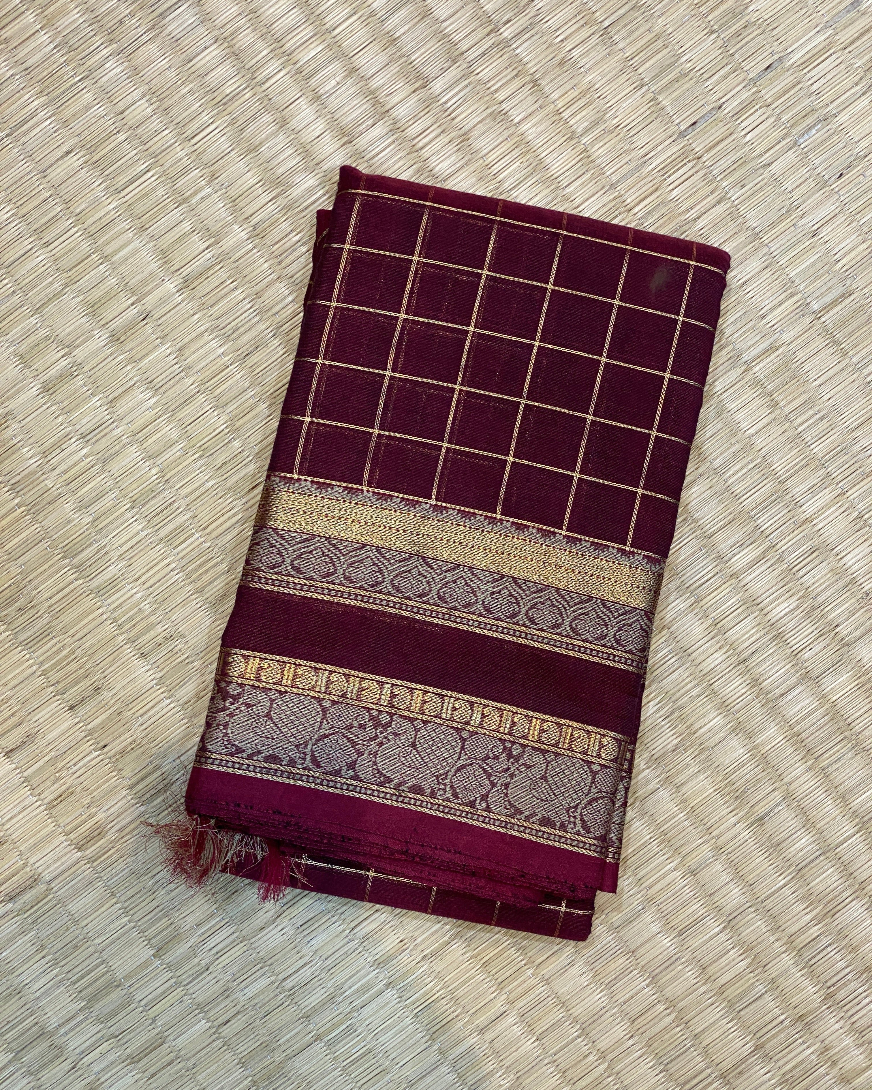 Kanchi Cotton -  Antique Maroon