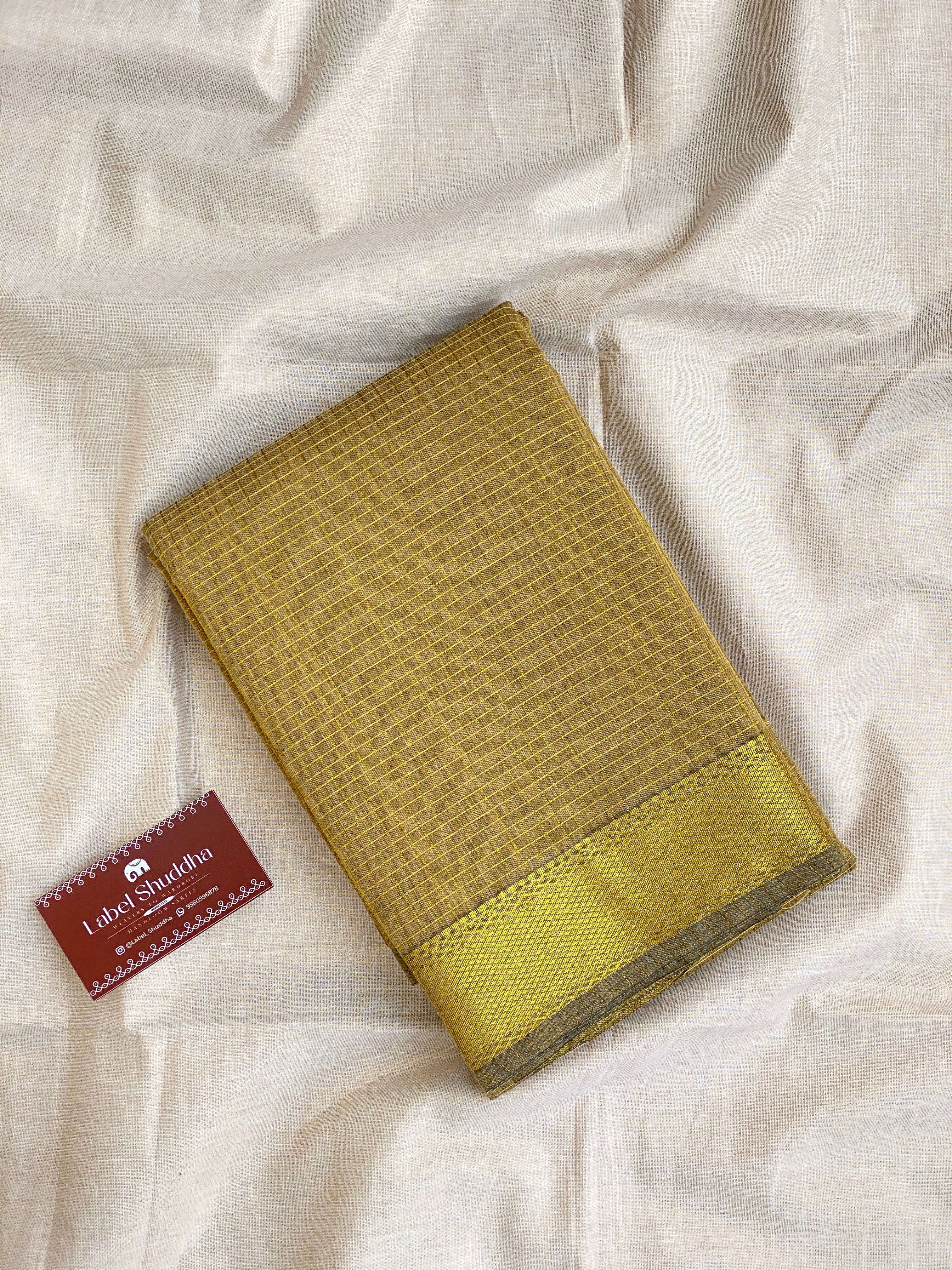 Maheshwari Checks - Gold