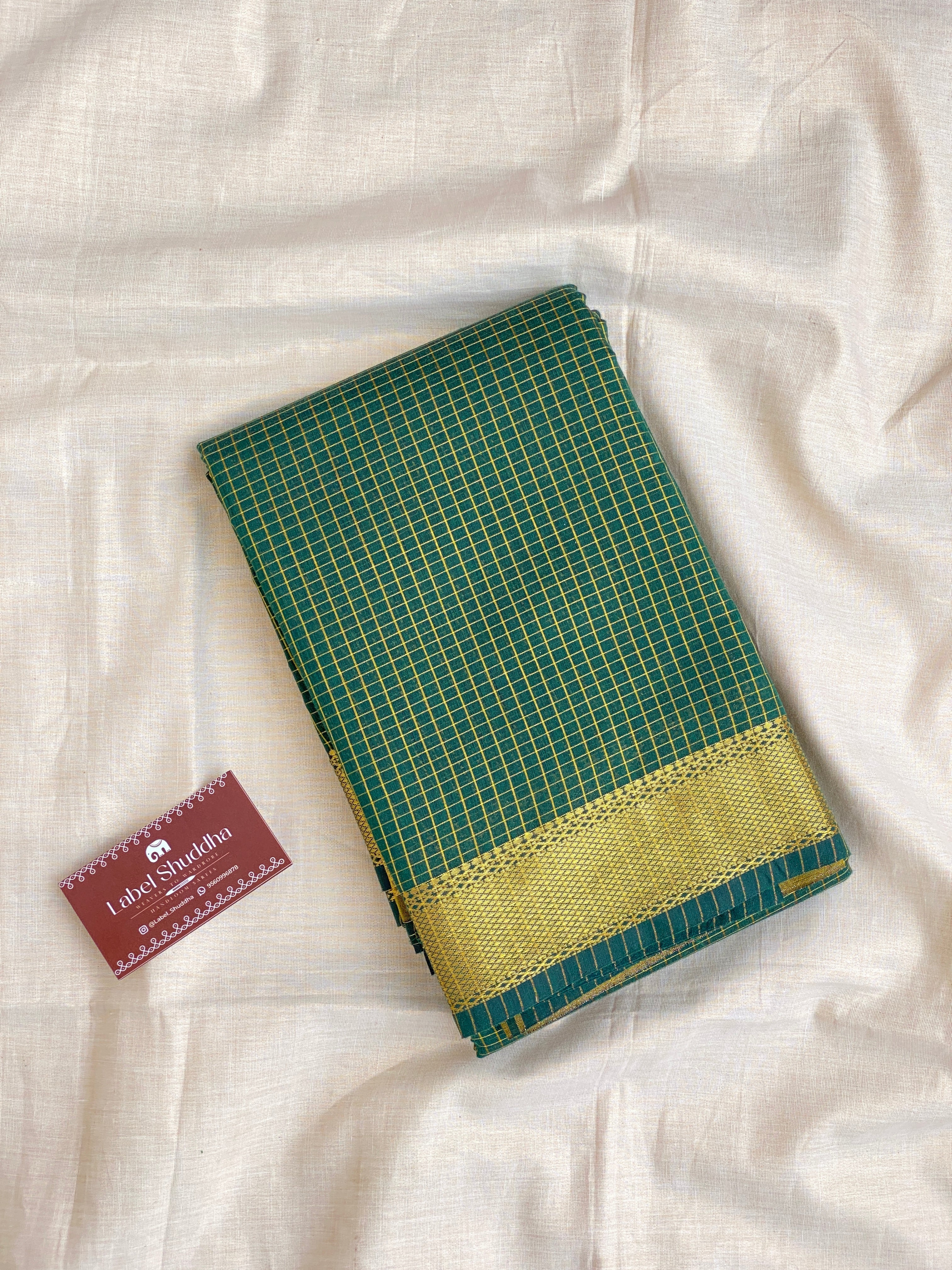 Maheshwari Checks - Peacock Green