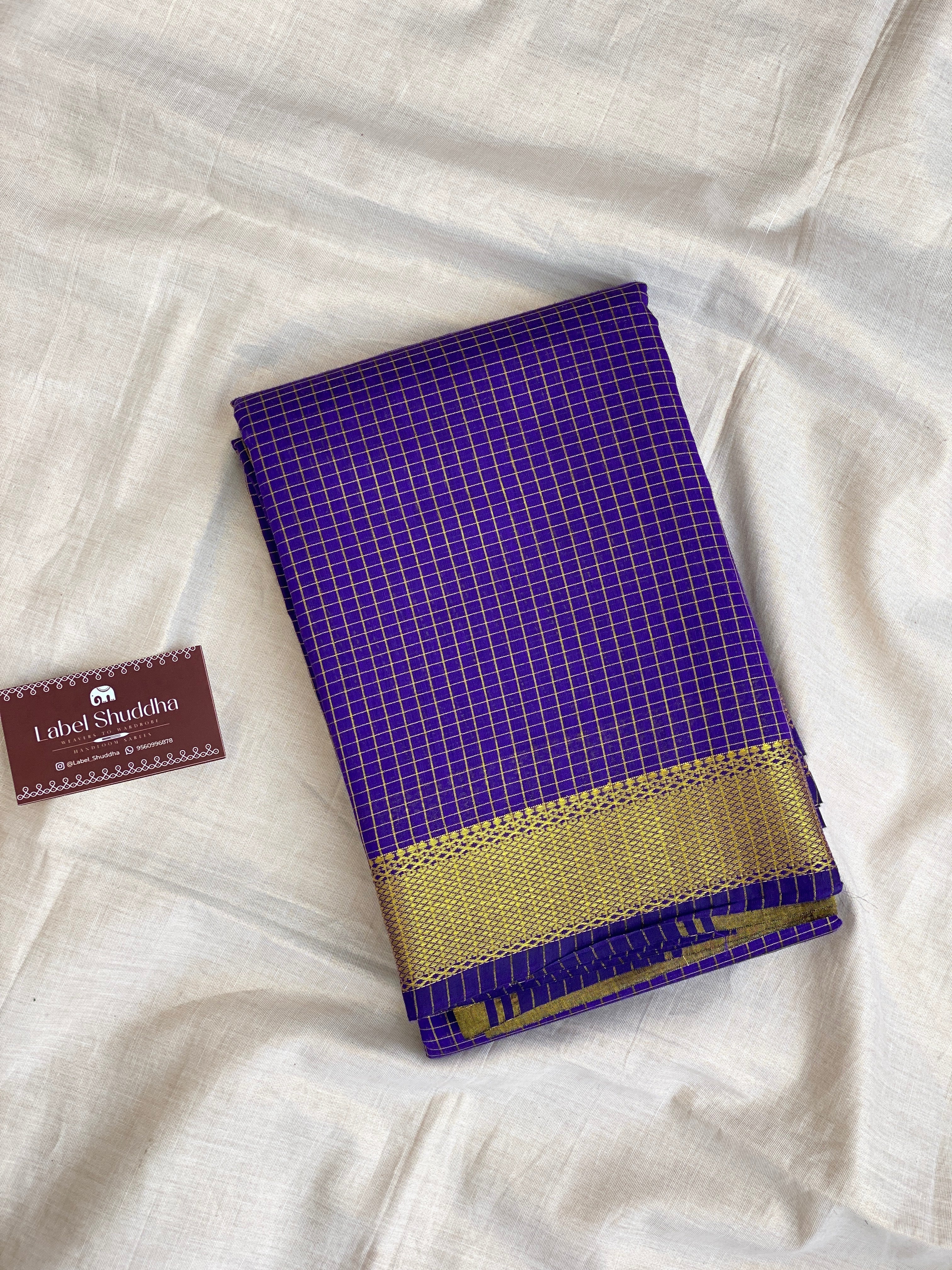 Maheshwari Checks - Royal Voilet