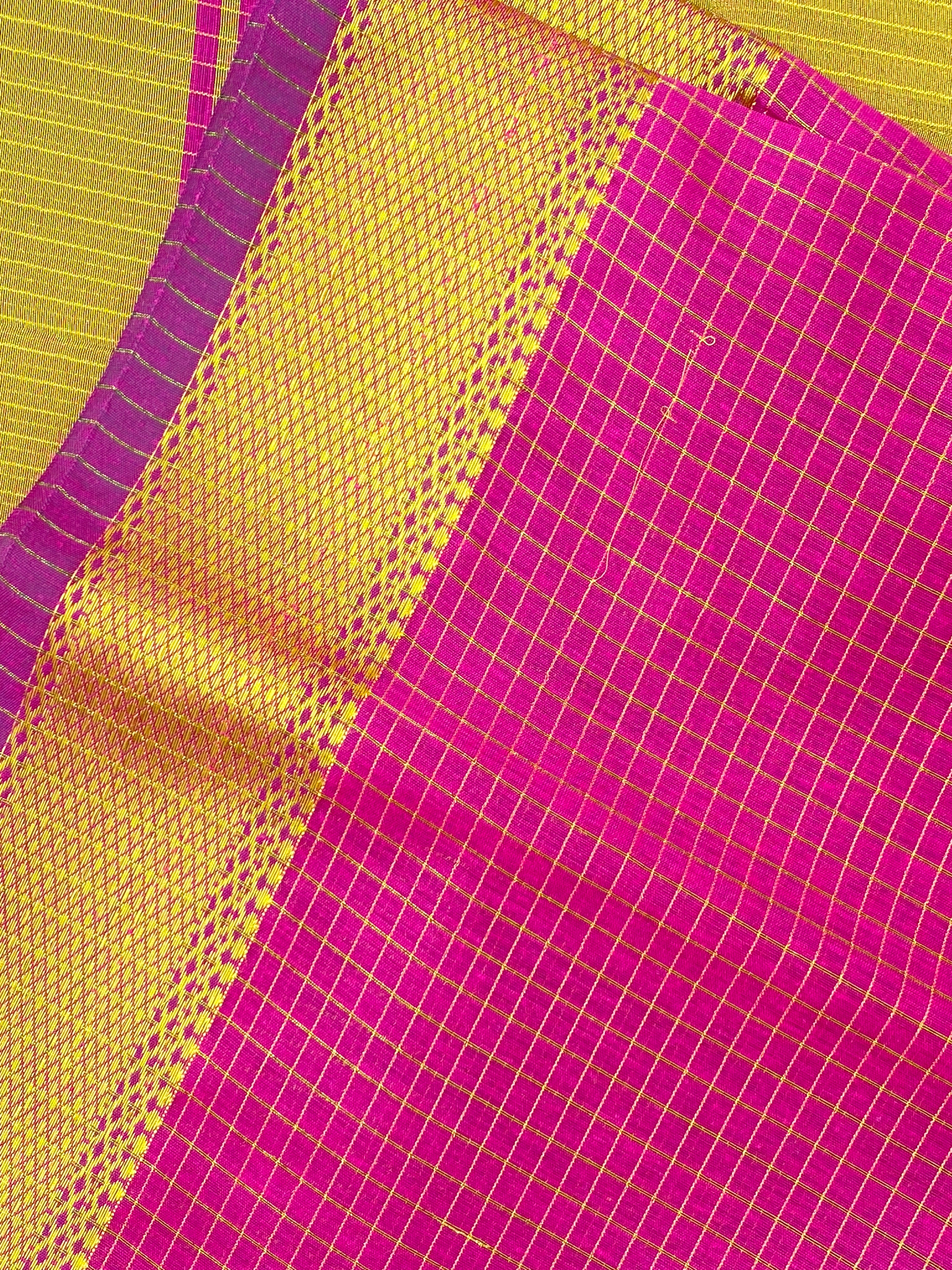 Maheshwari Checks - Royal Pink