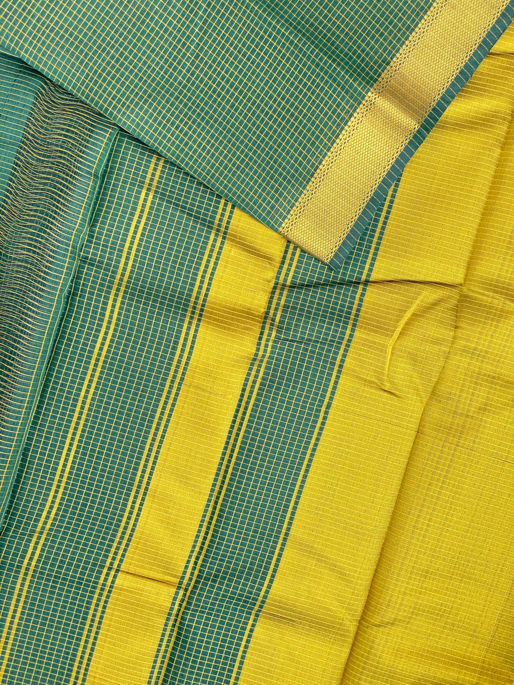 Maheshwari Checks - Peacock Green