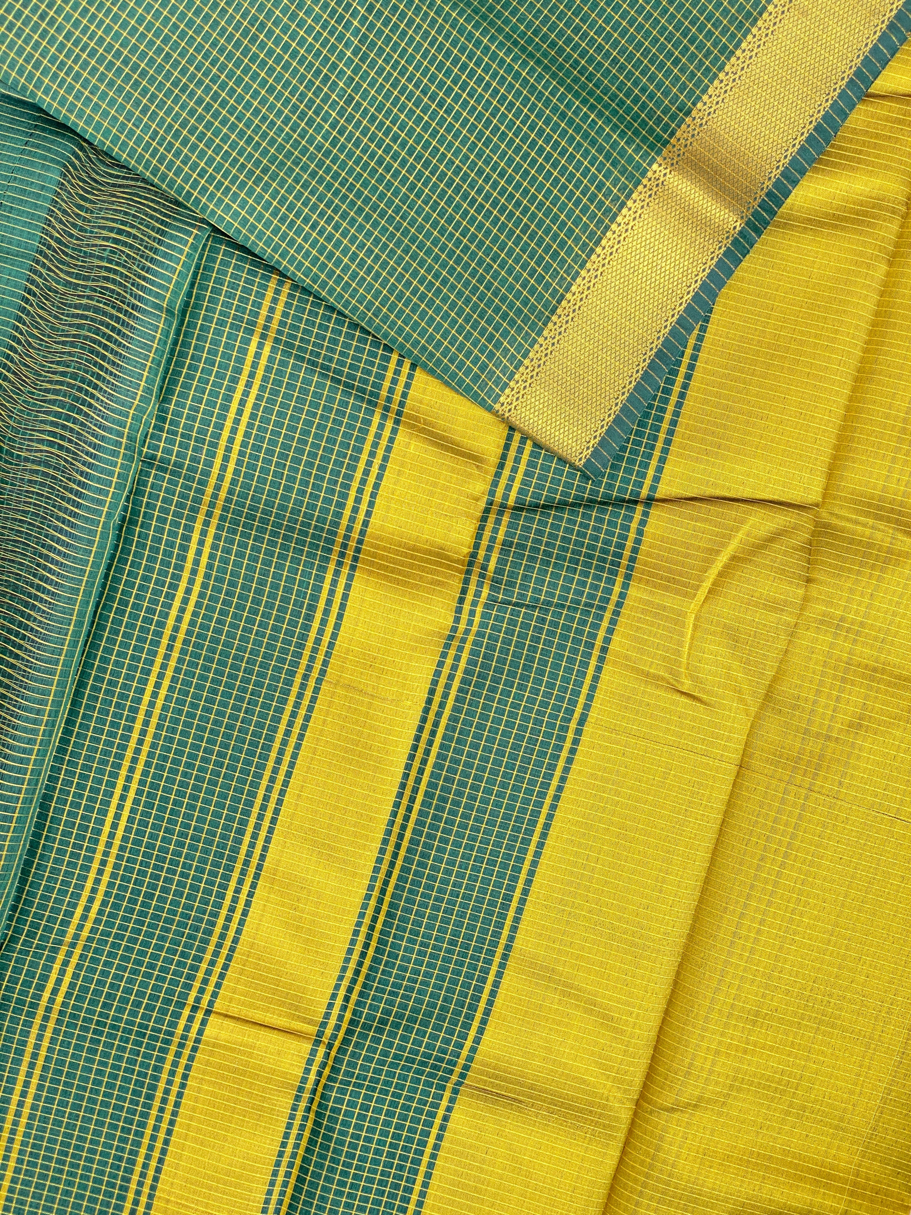 Maheshwari Checks - Peacock Green