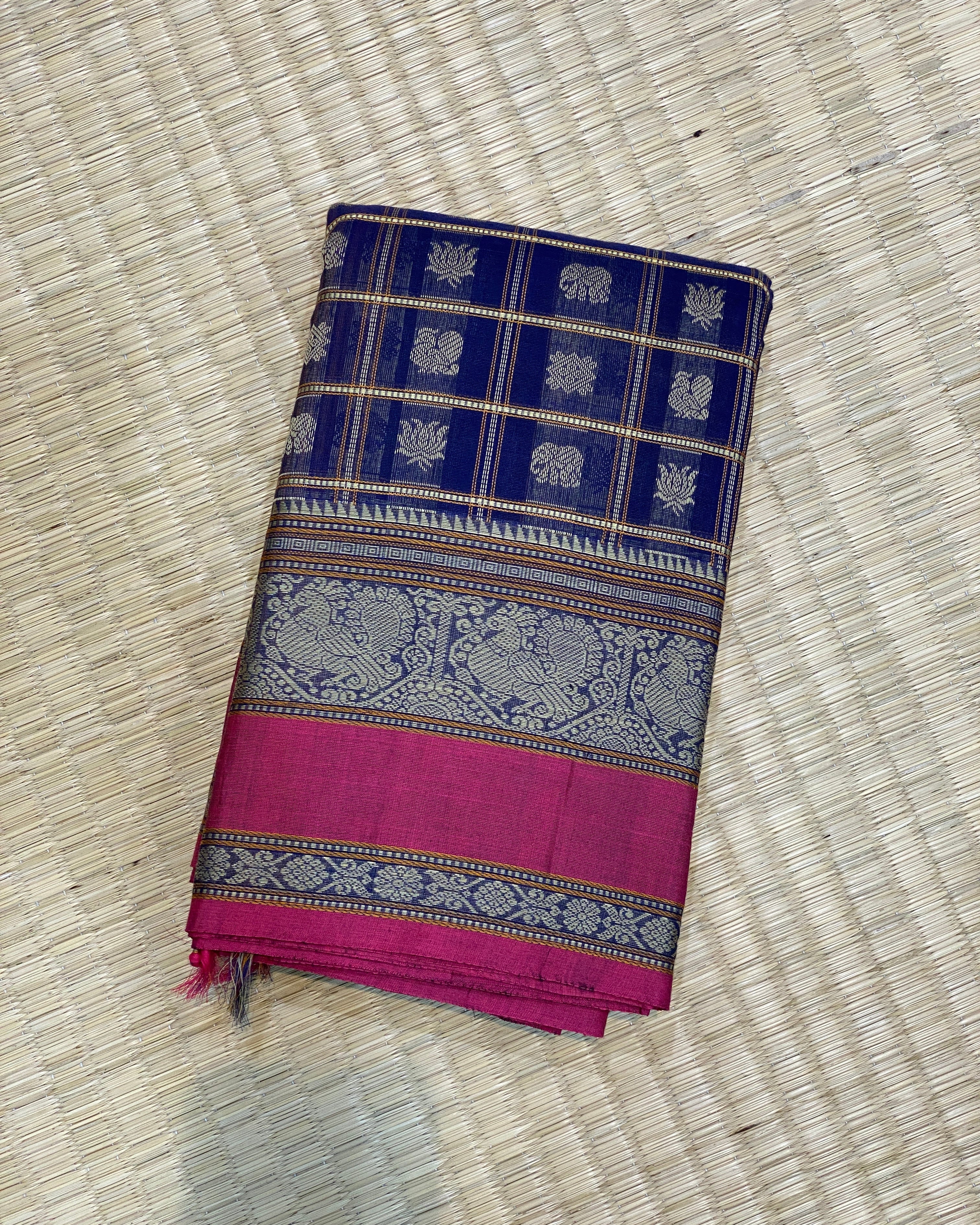 Kanchi Cotton -  Royal Blue Checks