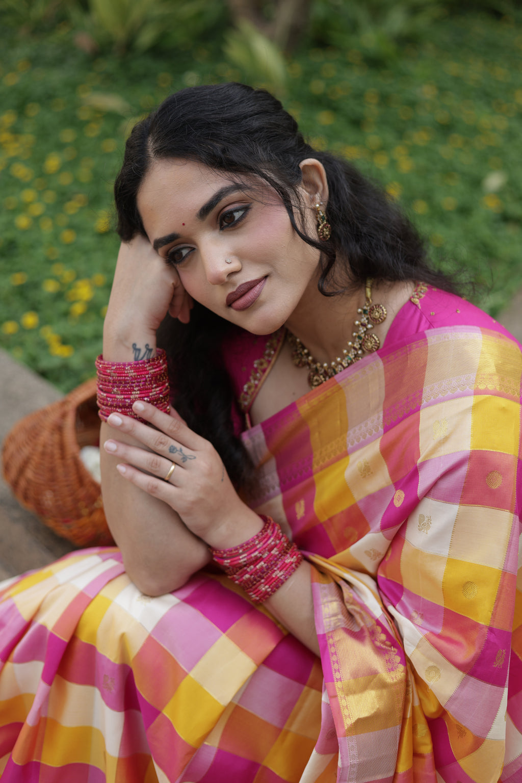 Paalum Pulum Handloom Kanjivaram Silk Saree