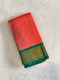 Red Bloom Pure Gadwal Cotton Saree