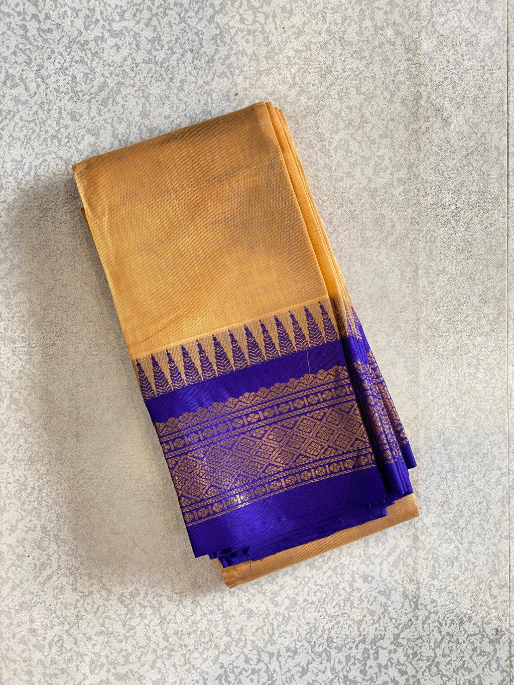 Honey Gold Pure Gadwal Cotton Saree
