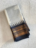 Ivory Temple Gadwal Cotton Saree