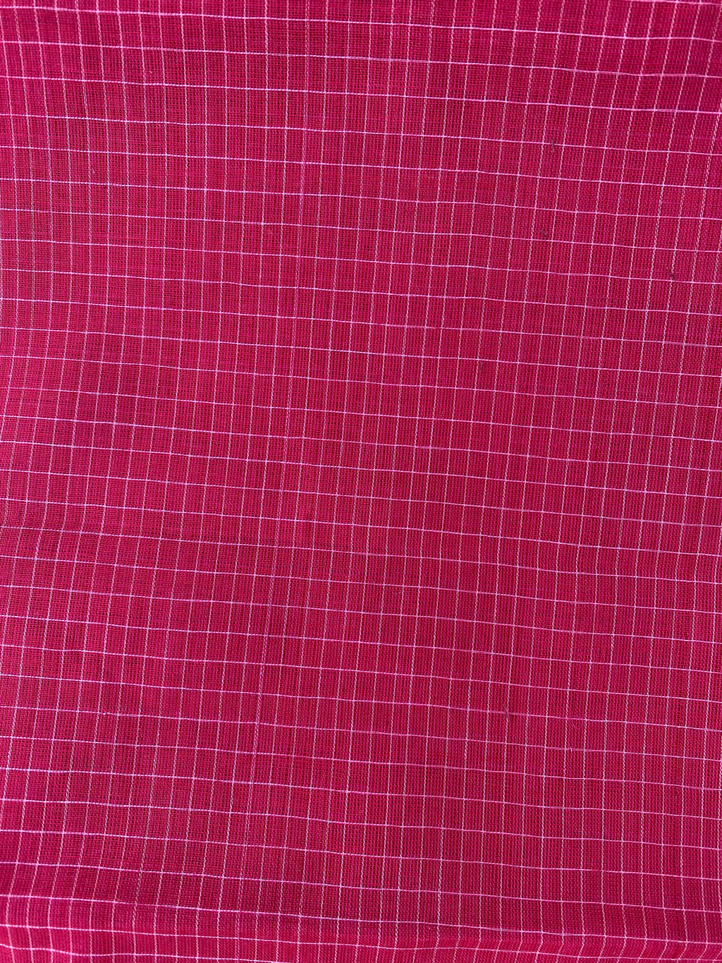 Narayanpet Cotton Saree - Light Pink Checks