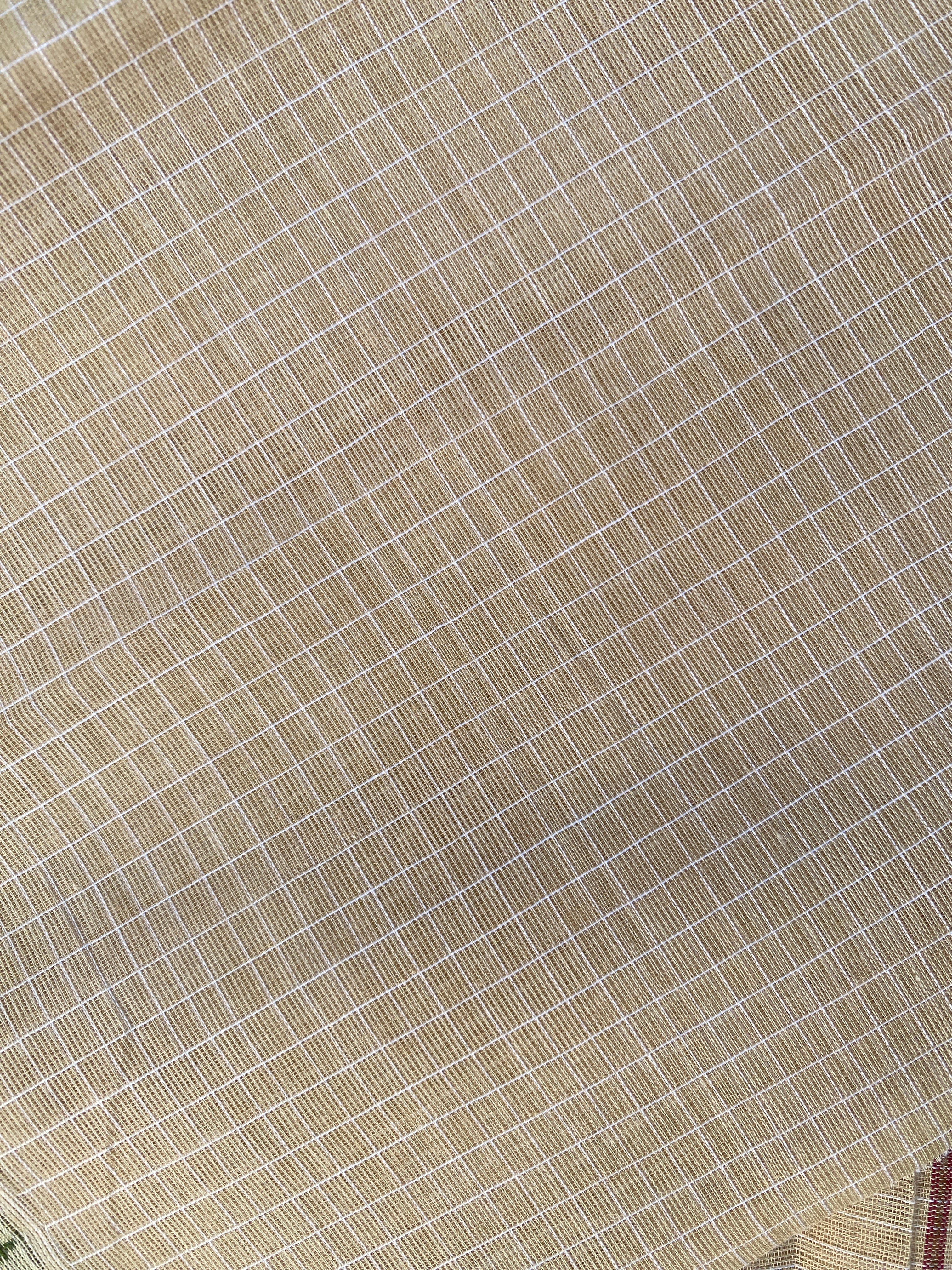 Narayanpet Cotton Saree - Cream Brown Checks