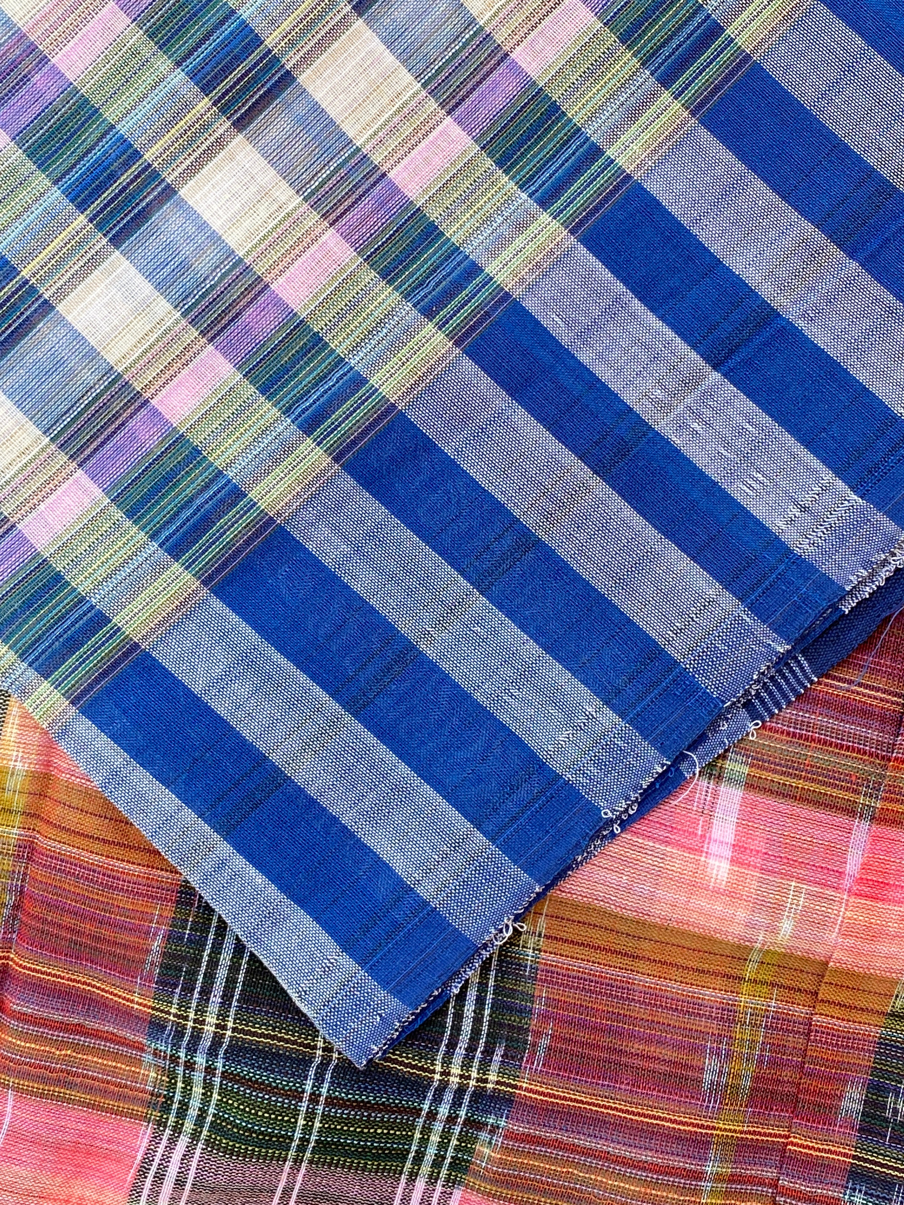 Checks Cotton Saree - Blue Green