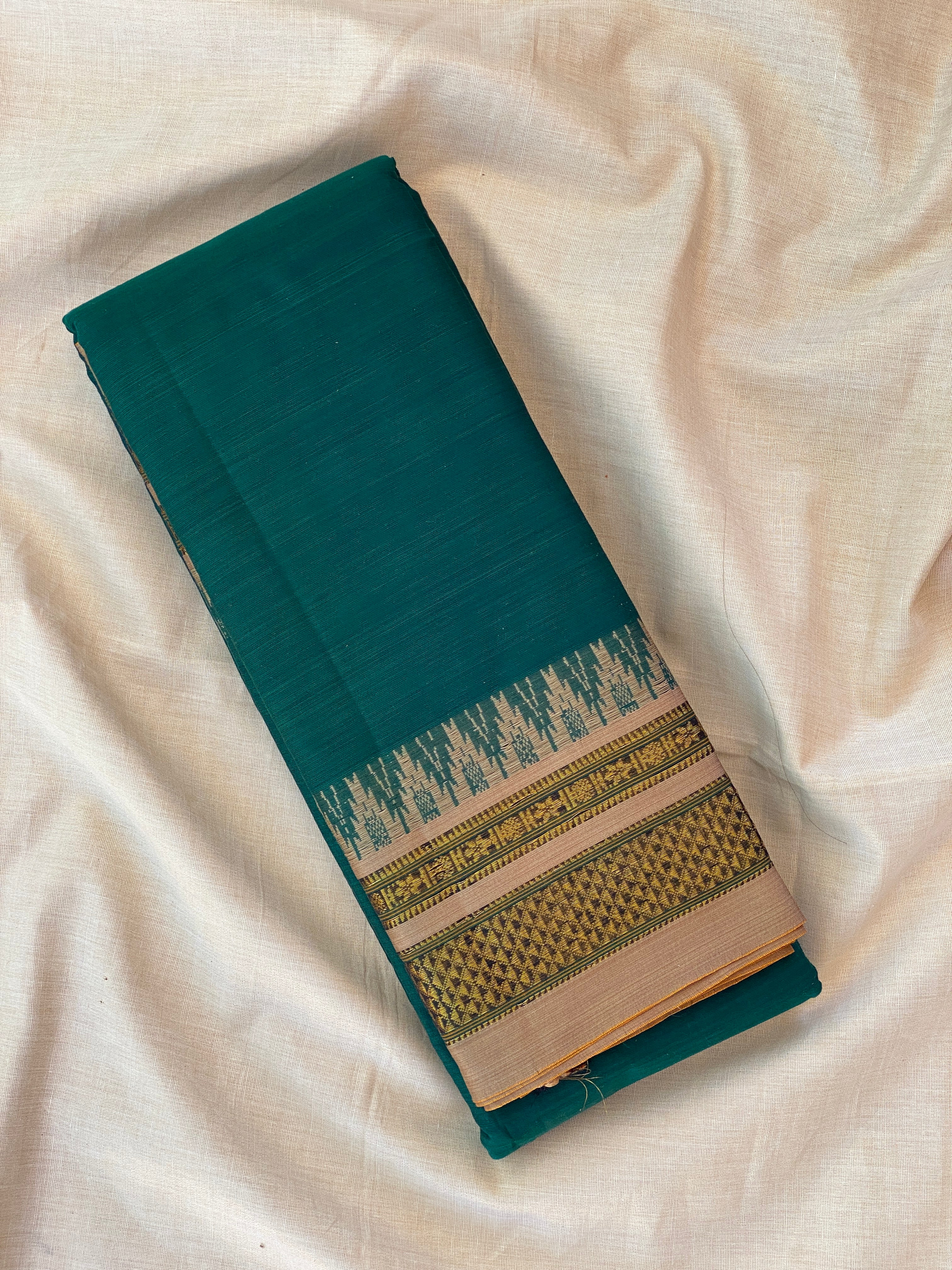 Narayanpet Cotton Saree - Green