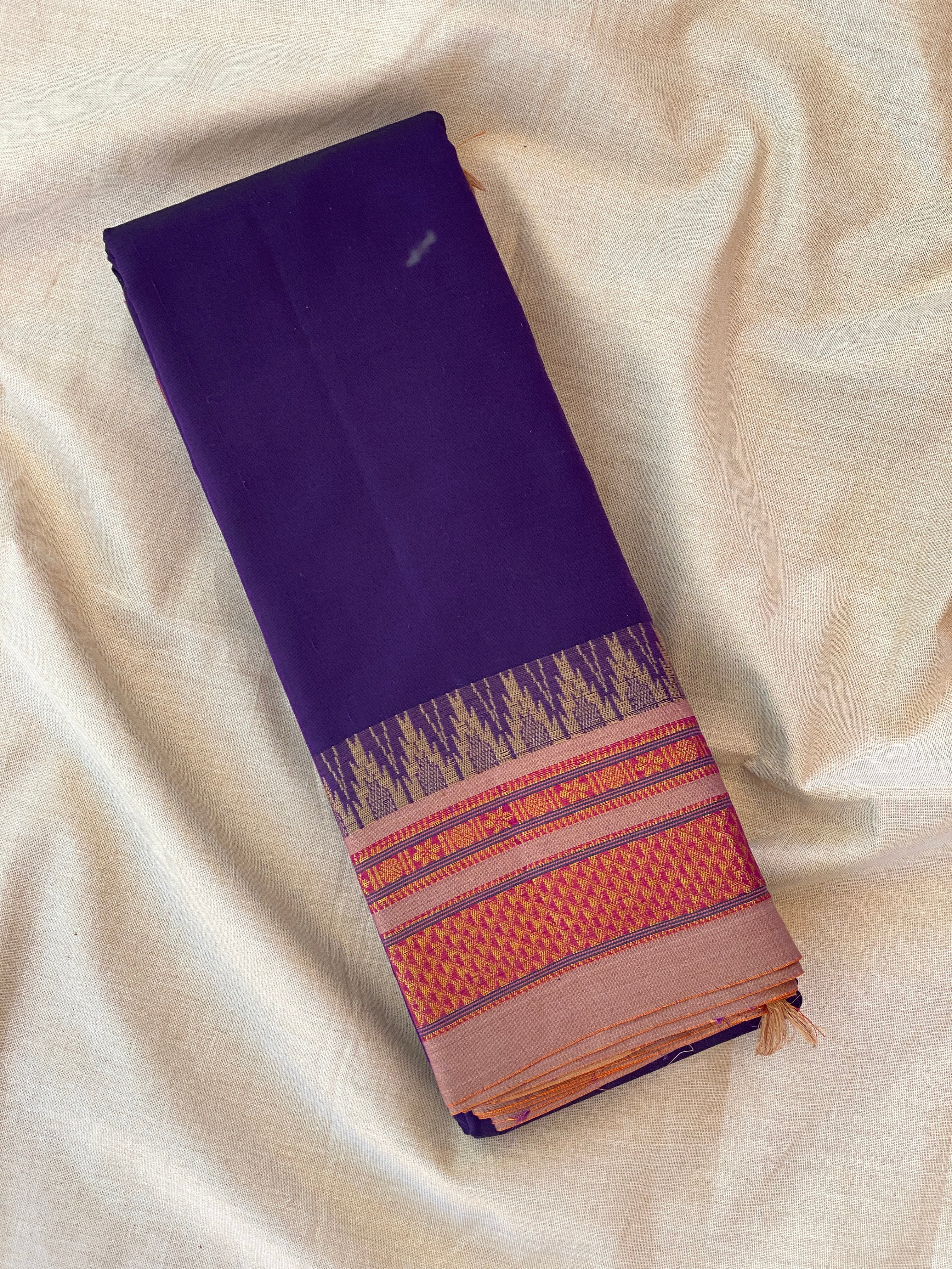 Narayanpet Cotton Saree - Purple