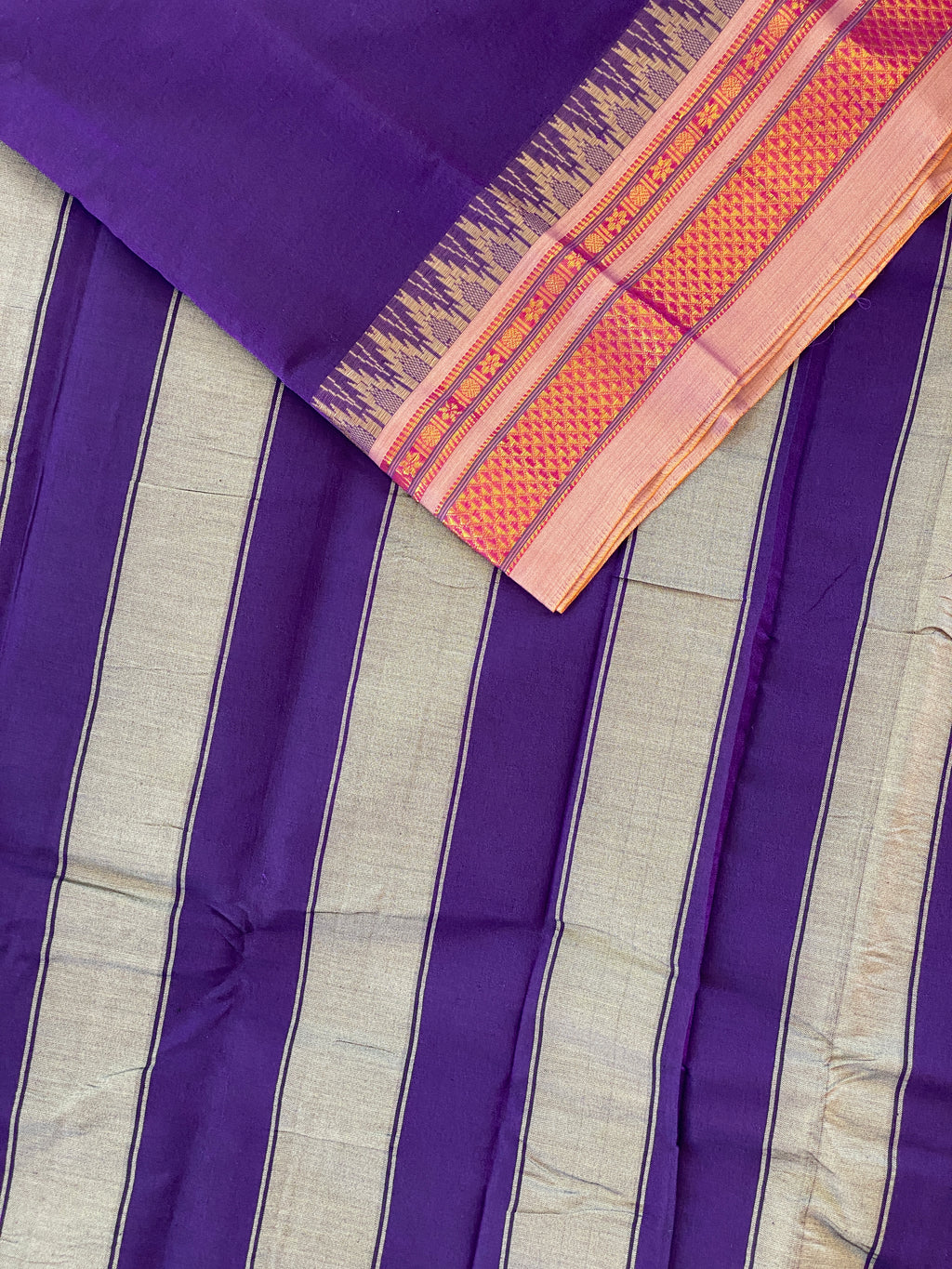 Narayanpet Cotton Saree - Purple