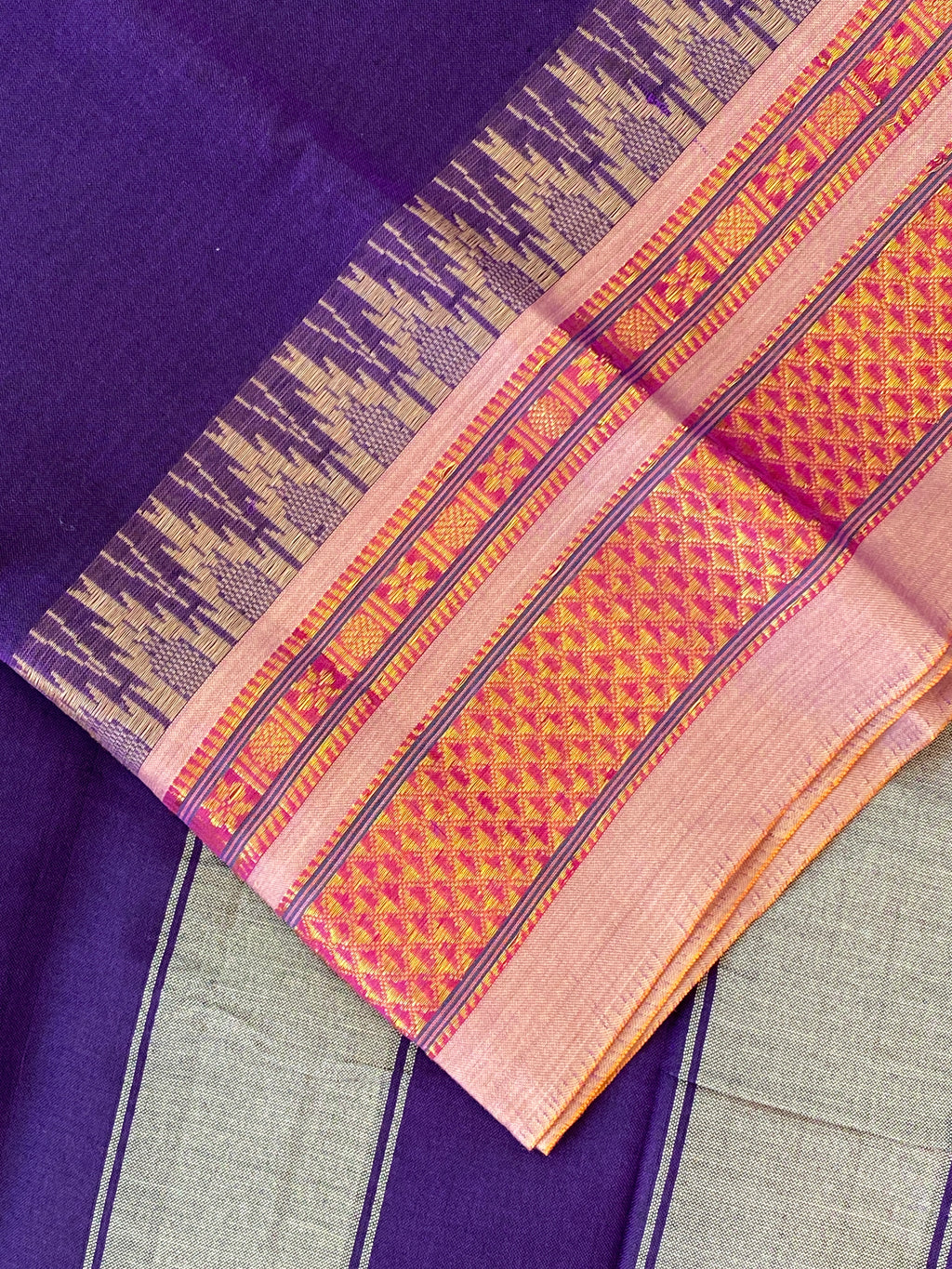 Narayanpet Cotton Saree - Purple