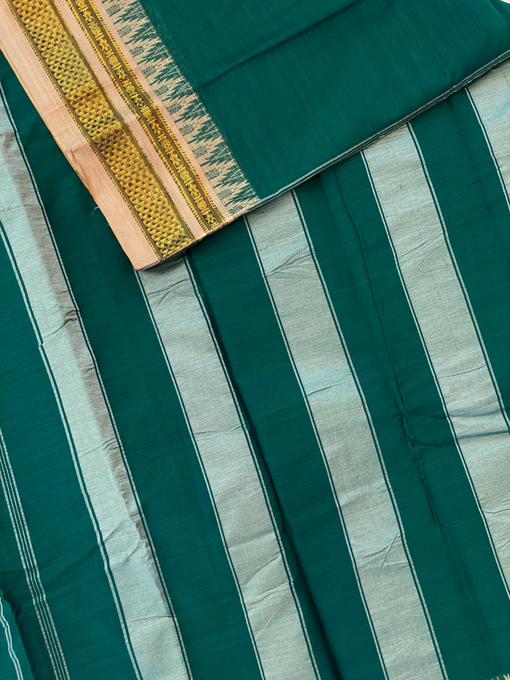 Narayanpet Cotton Saree - Green