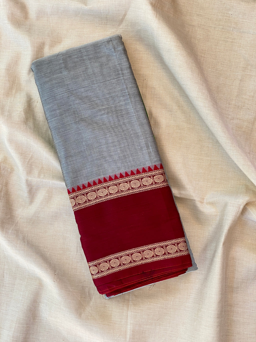 Ganga Jamuna Saree - Grey