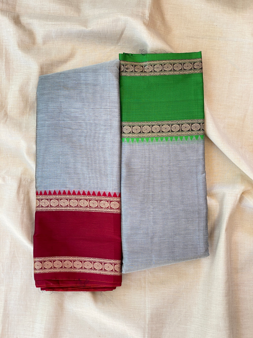 Ganga Jamuna Saree - Grey