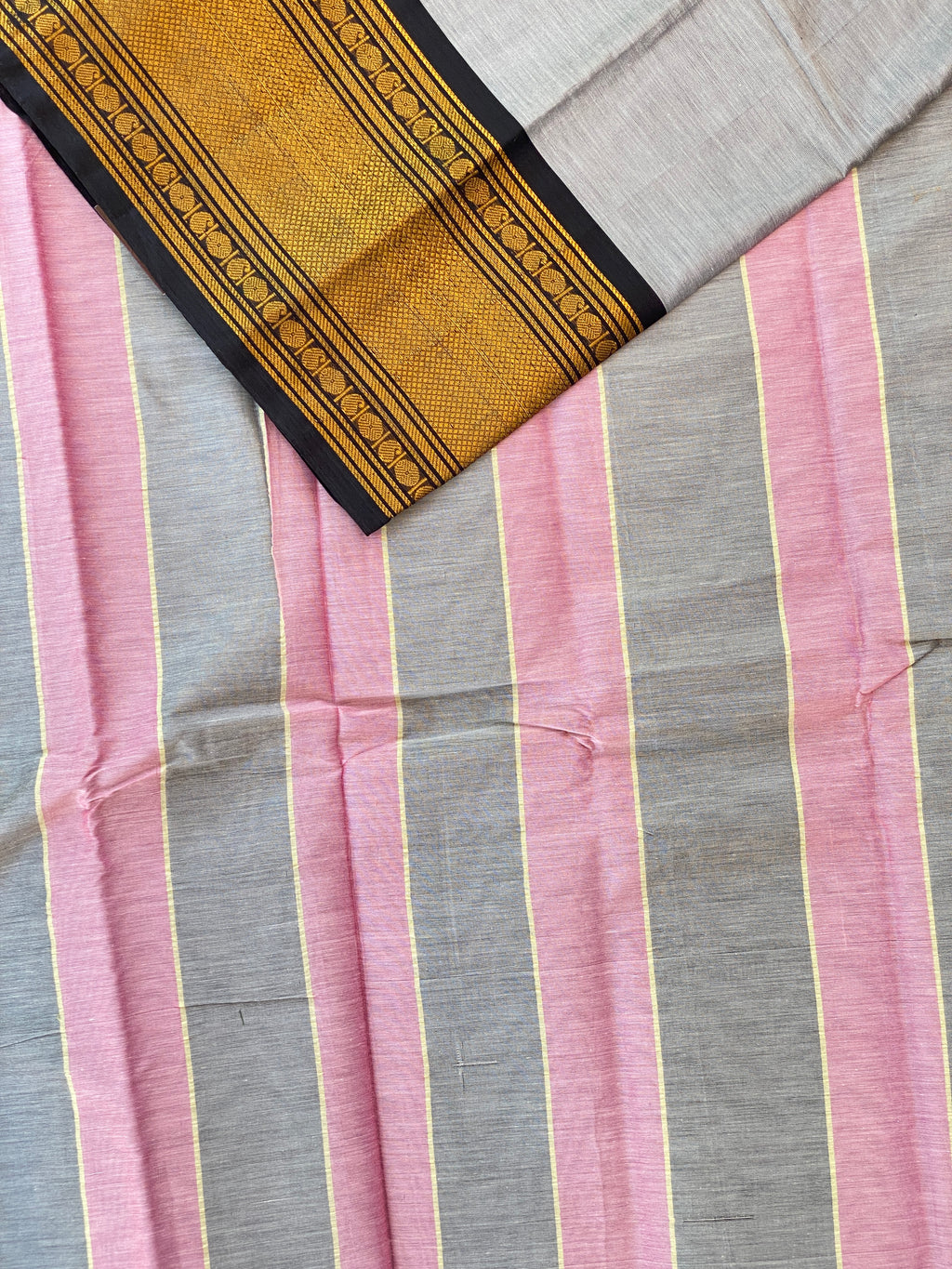 Narayanpet Cotton Saree - Soft Grey