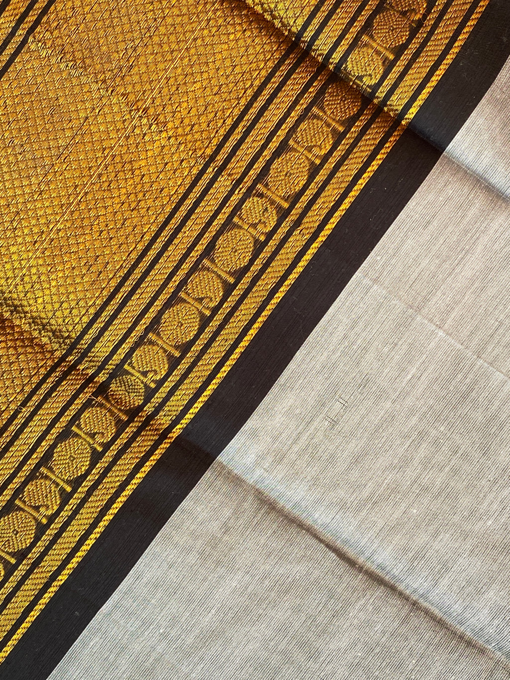 Narayanpet Cotton Saree - Soft Grey