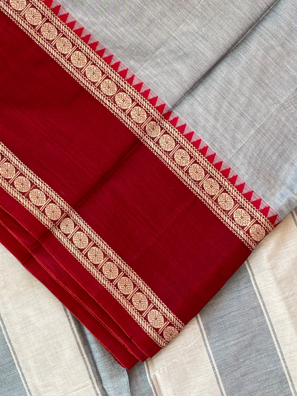 Ganga Jamuna Saree - Grey