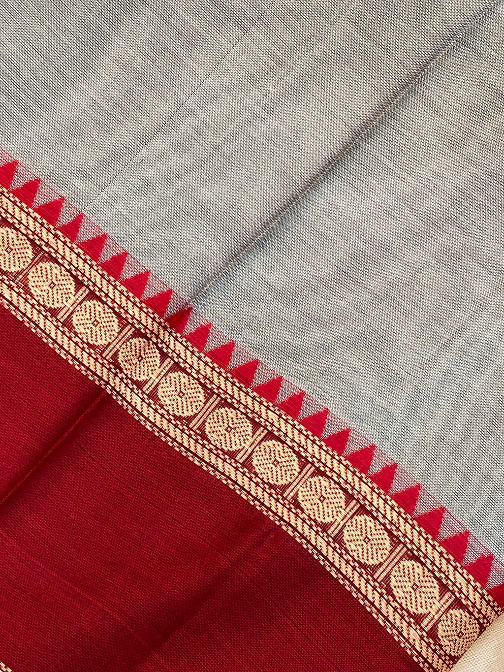 Ganga Jamuna Saree - Grey