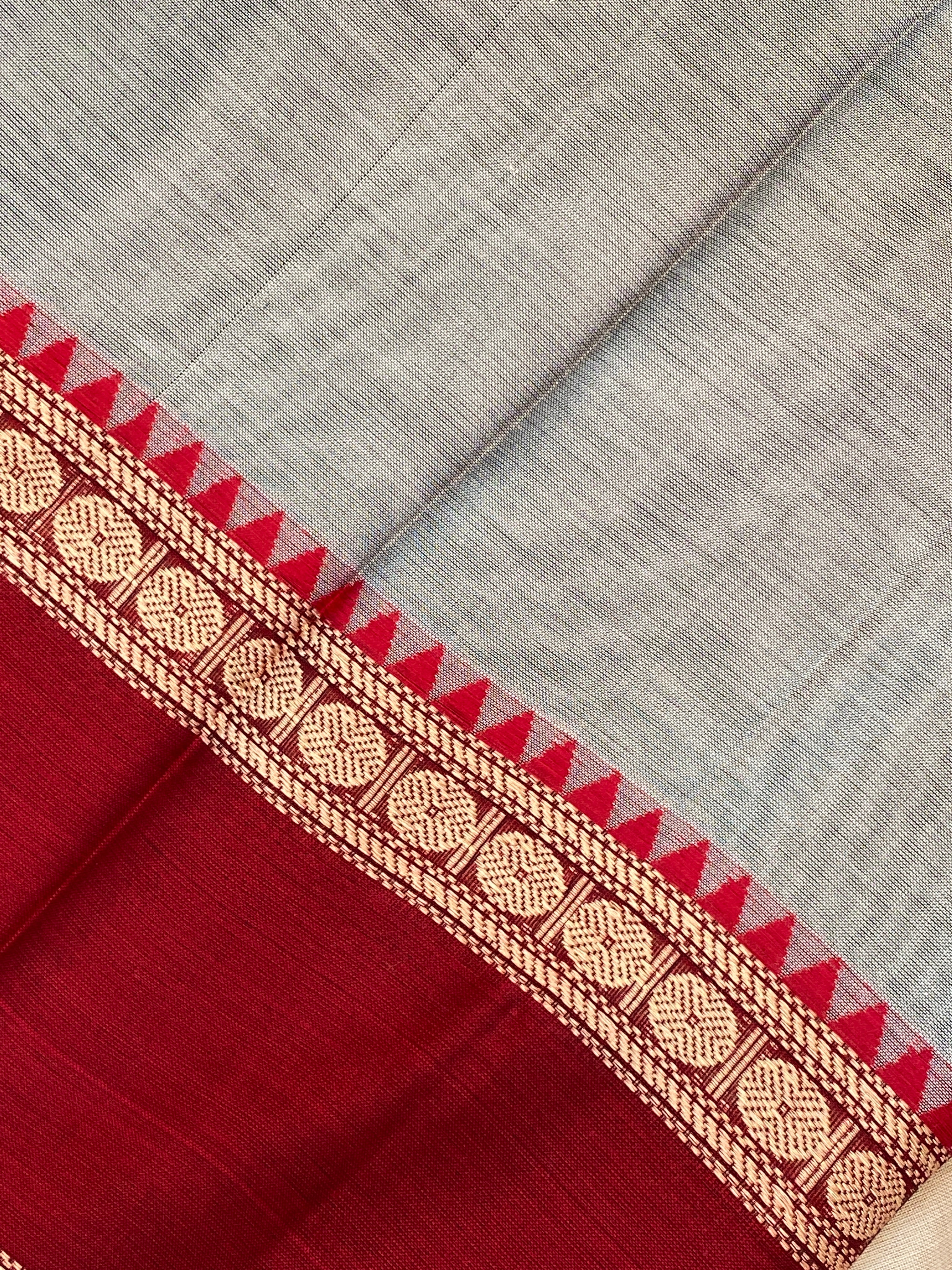 Ganga Jamuna Saree - Grey