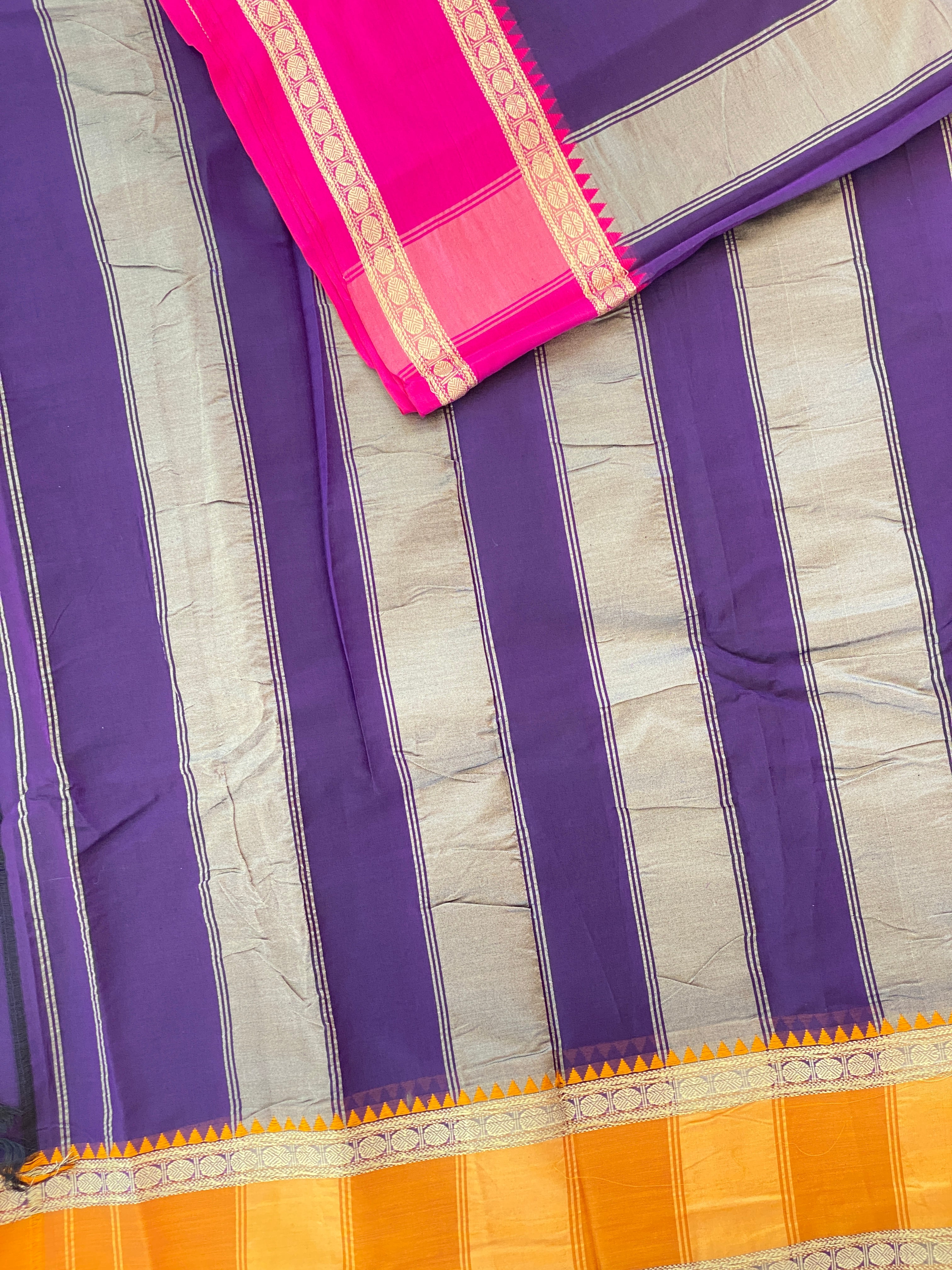 Ganga Jamuna Saree - Purple