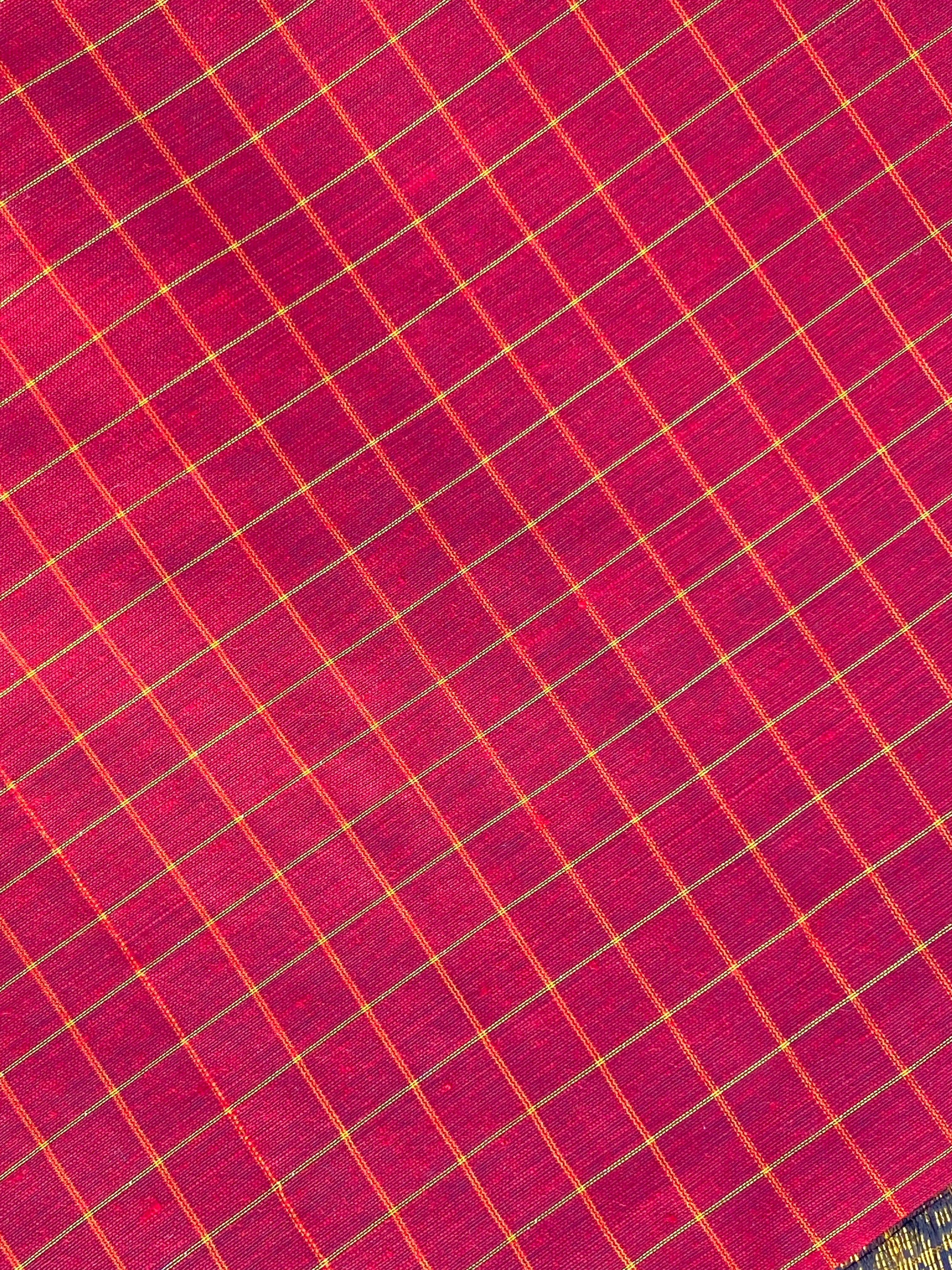 Kalyani Cotton - Red checks
