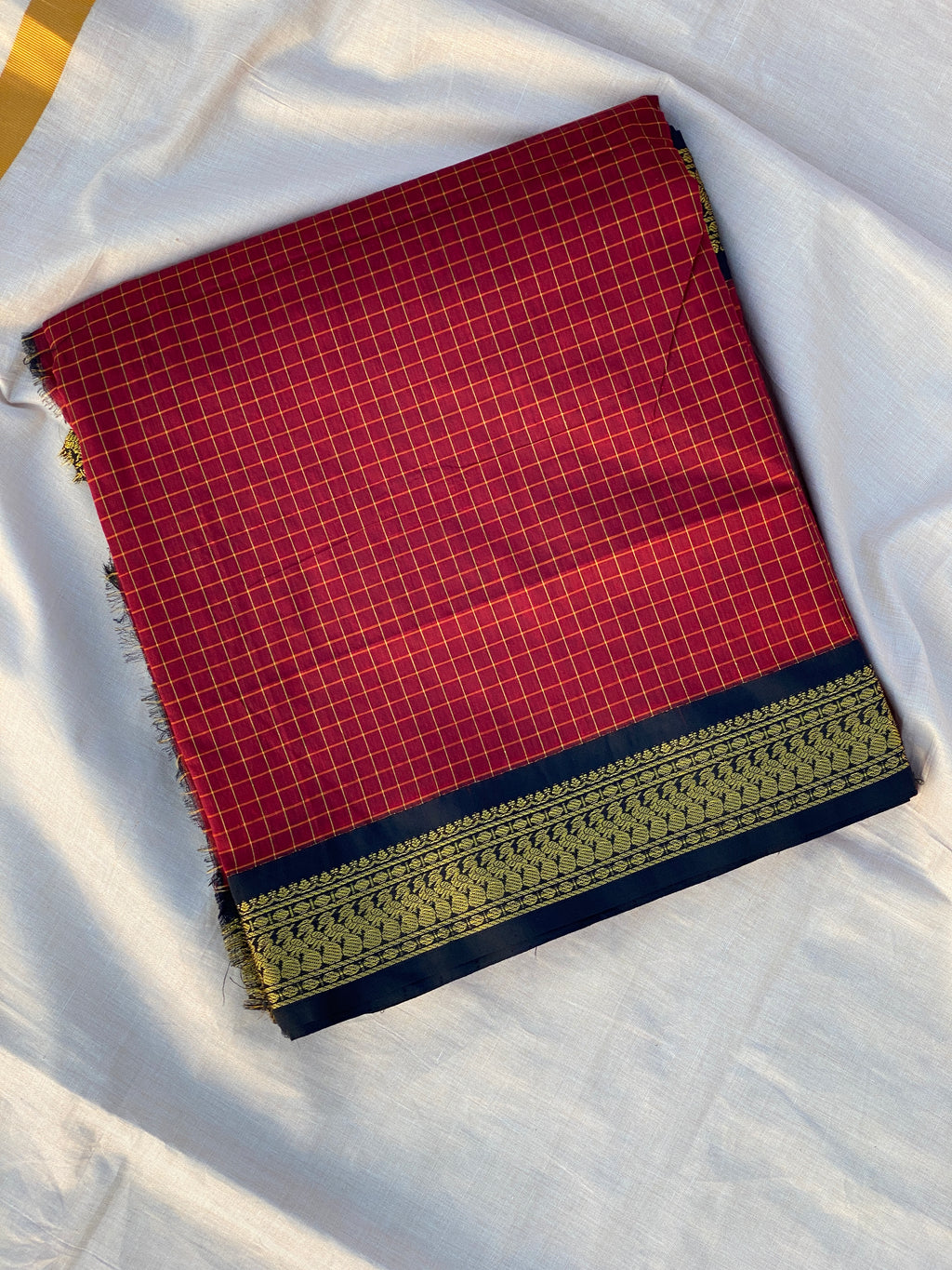 Kalyani Cotton - Red checks