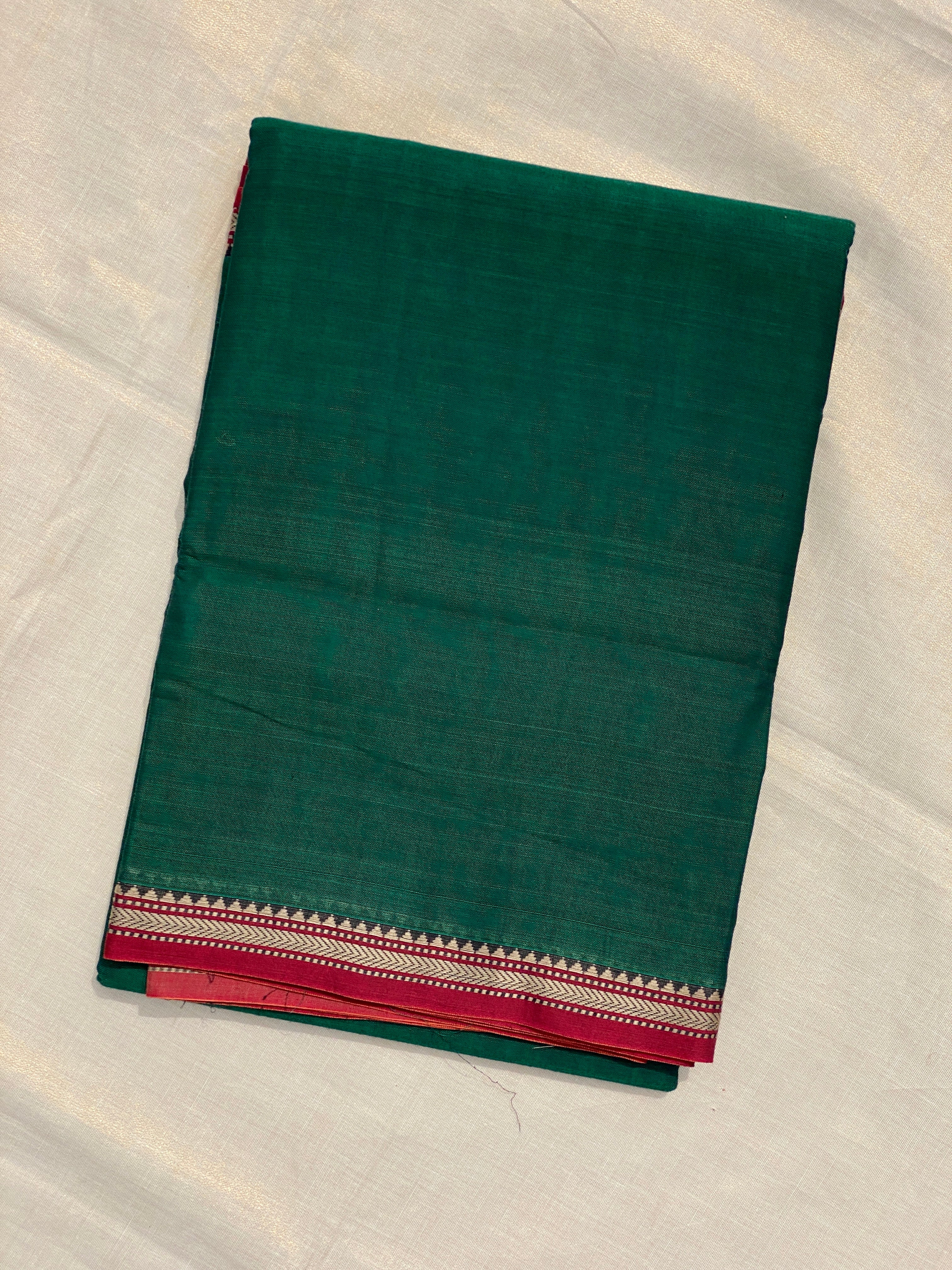 Narayanpet Small Border - Dark Green