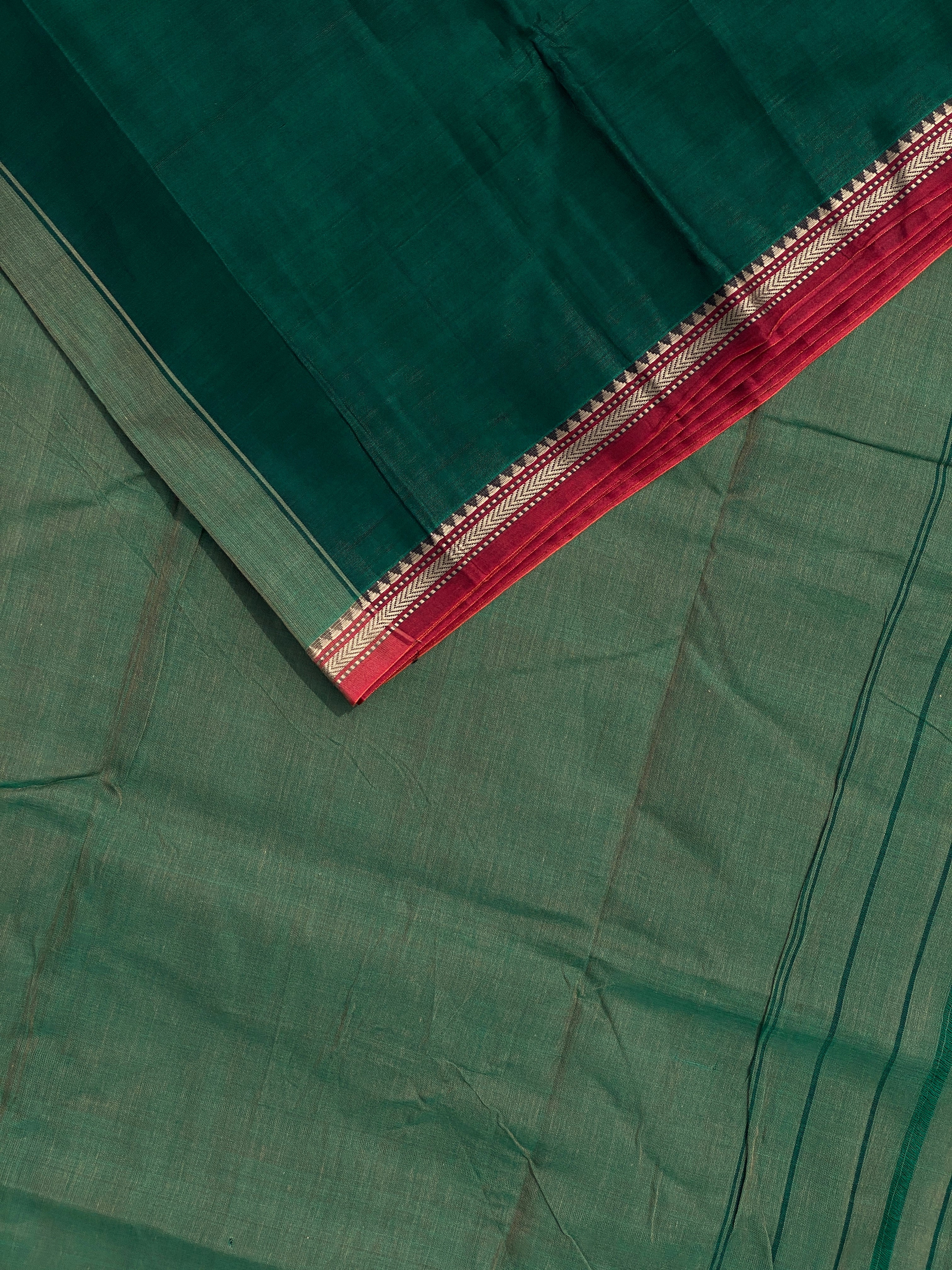 Narayanpet Small Border - Dark Green