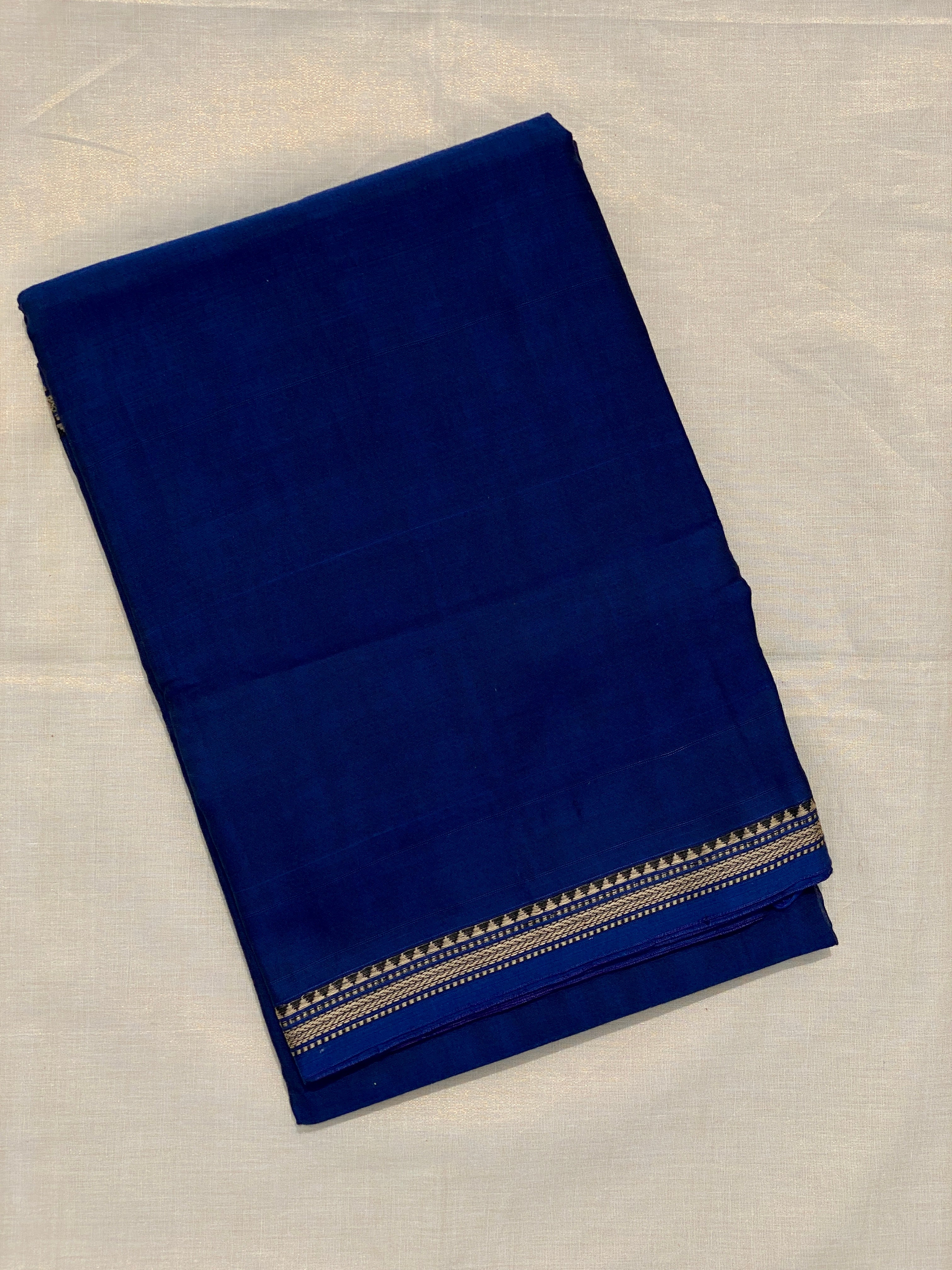 Narayanpet Small Border - Dark Blue