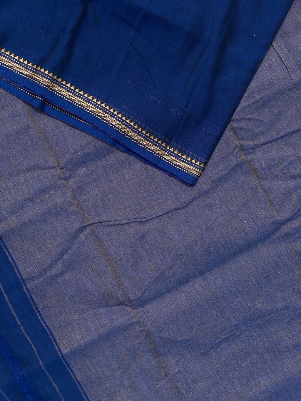 Narayanpet Small Border - Dark Blue