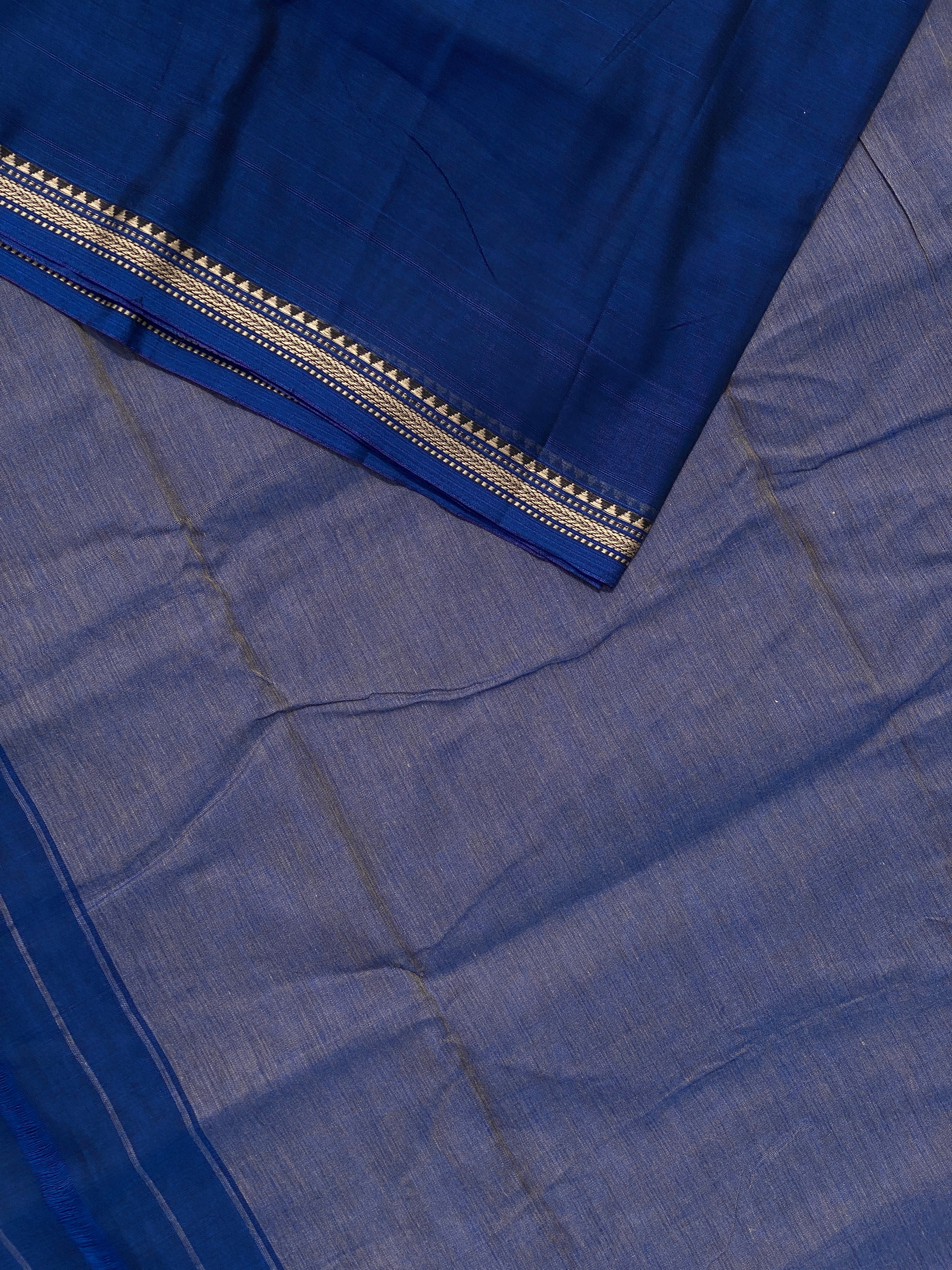Narayanpet Small Border - Dark Blue