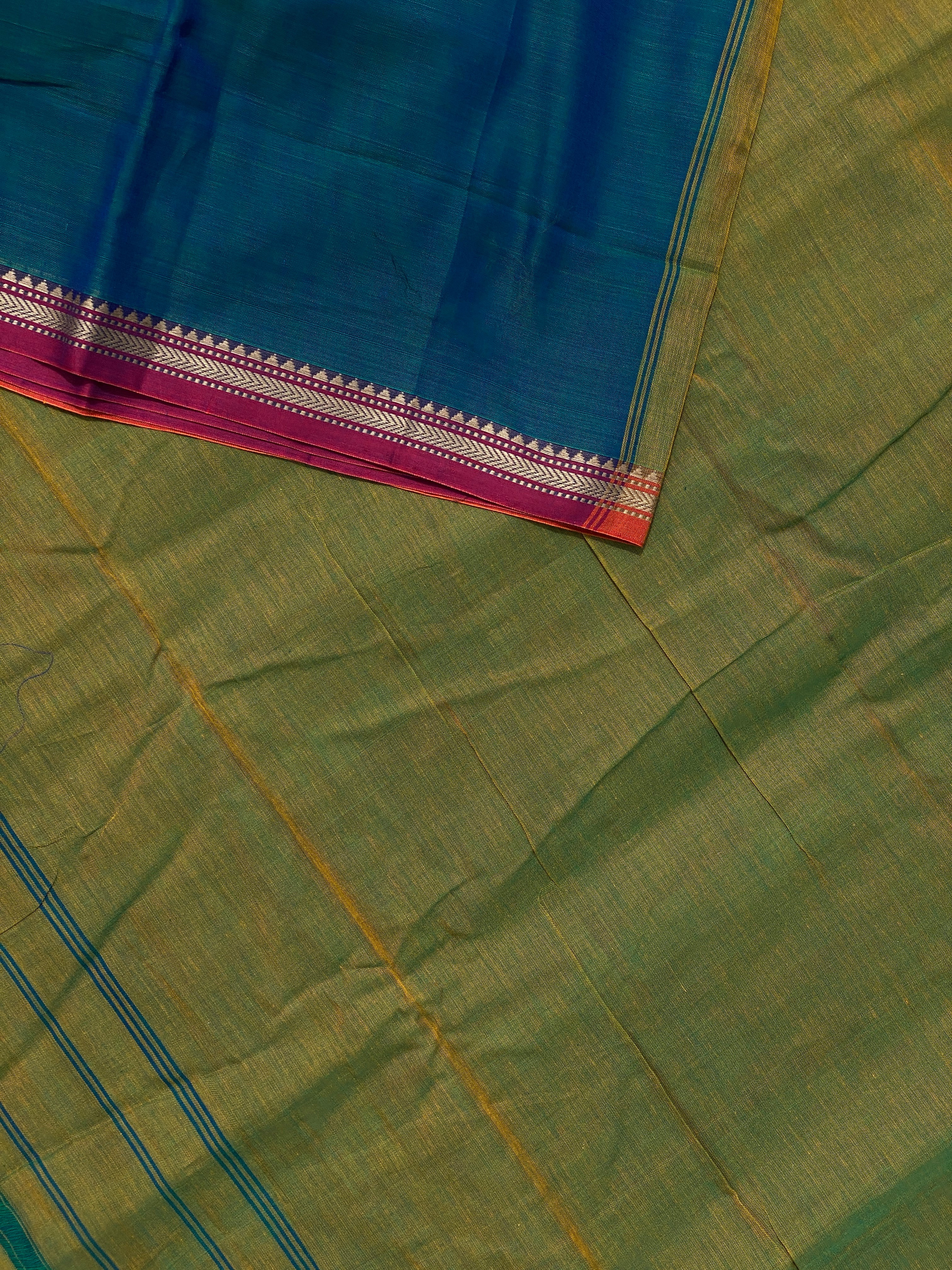 Narayanpet Small Border - Deep Blue