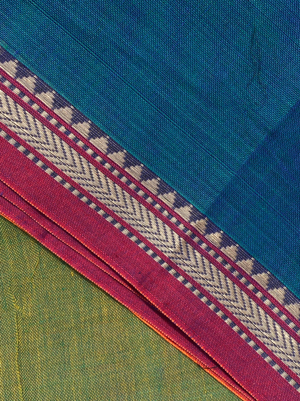 Narayanpet Small Border - Deep Blue