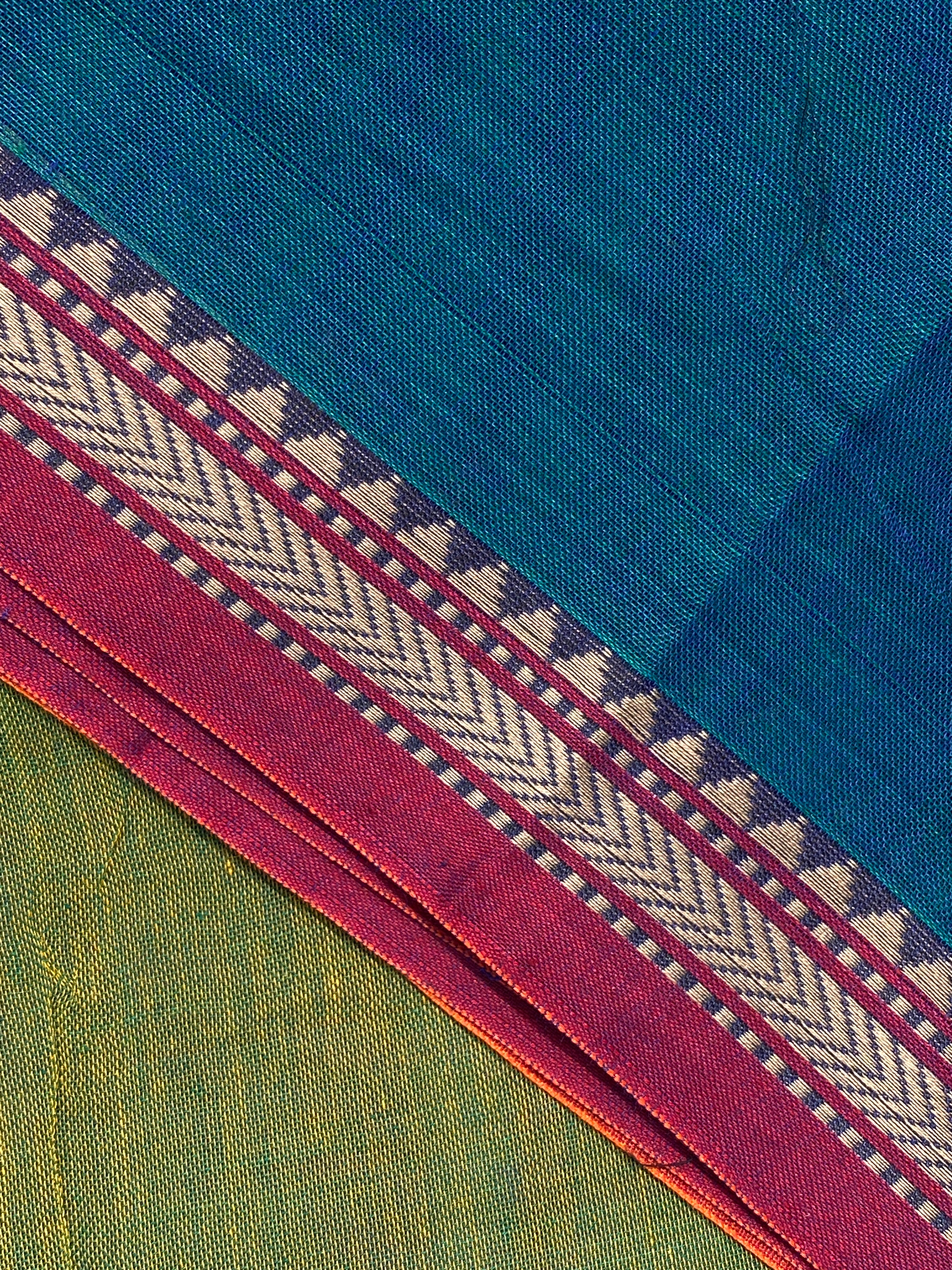 Narayanpet Small Border - Deep Blue