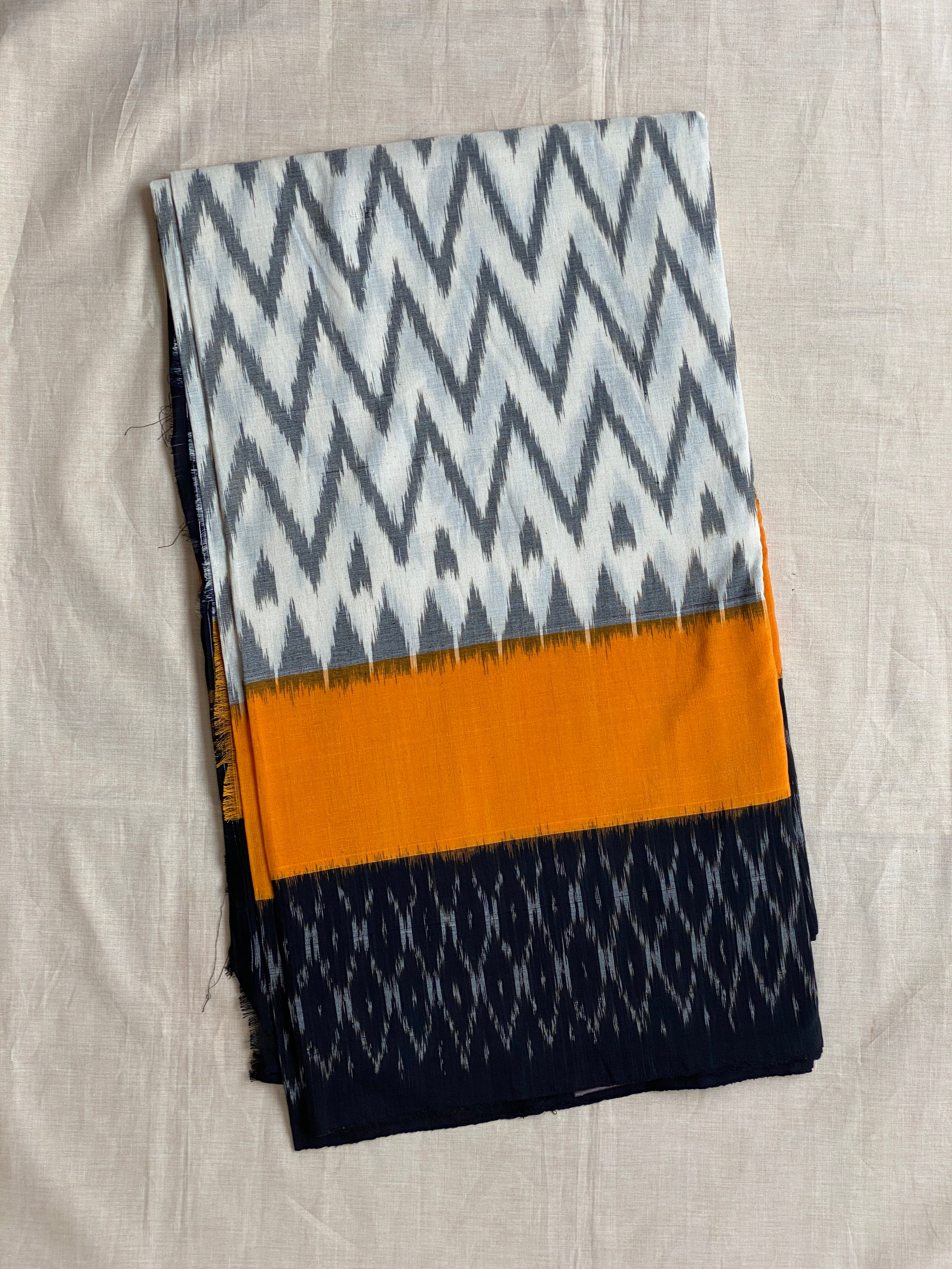 Pochampally Ikkat - Soft Ivory