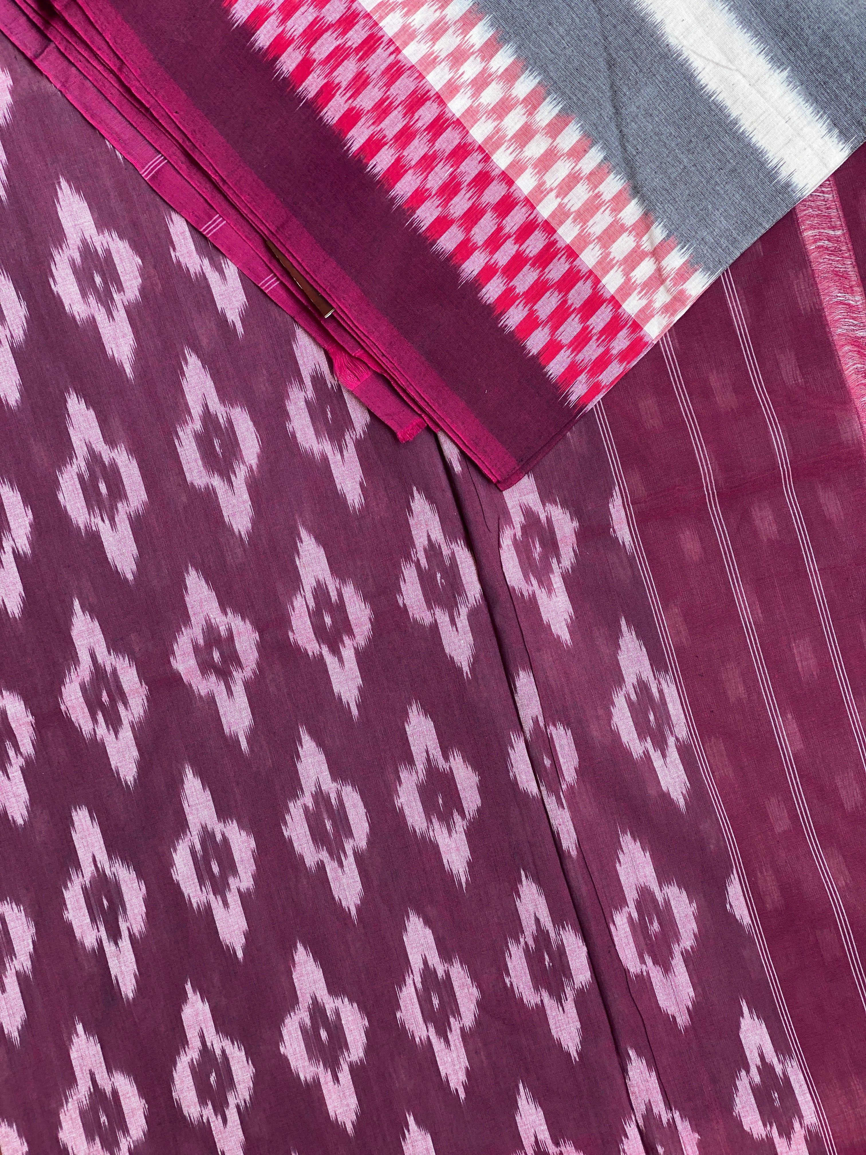 Pochampally Ikkat - Deep Charcoal Grey