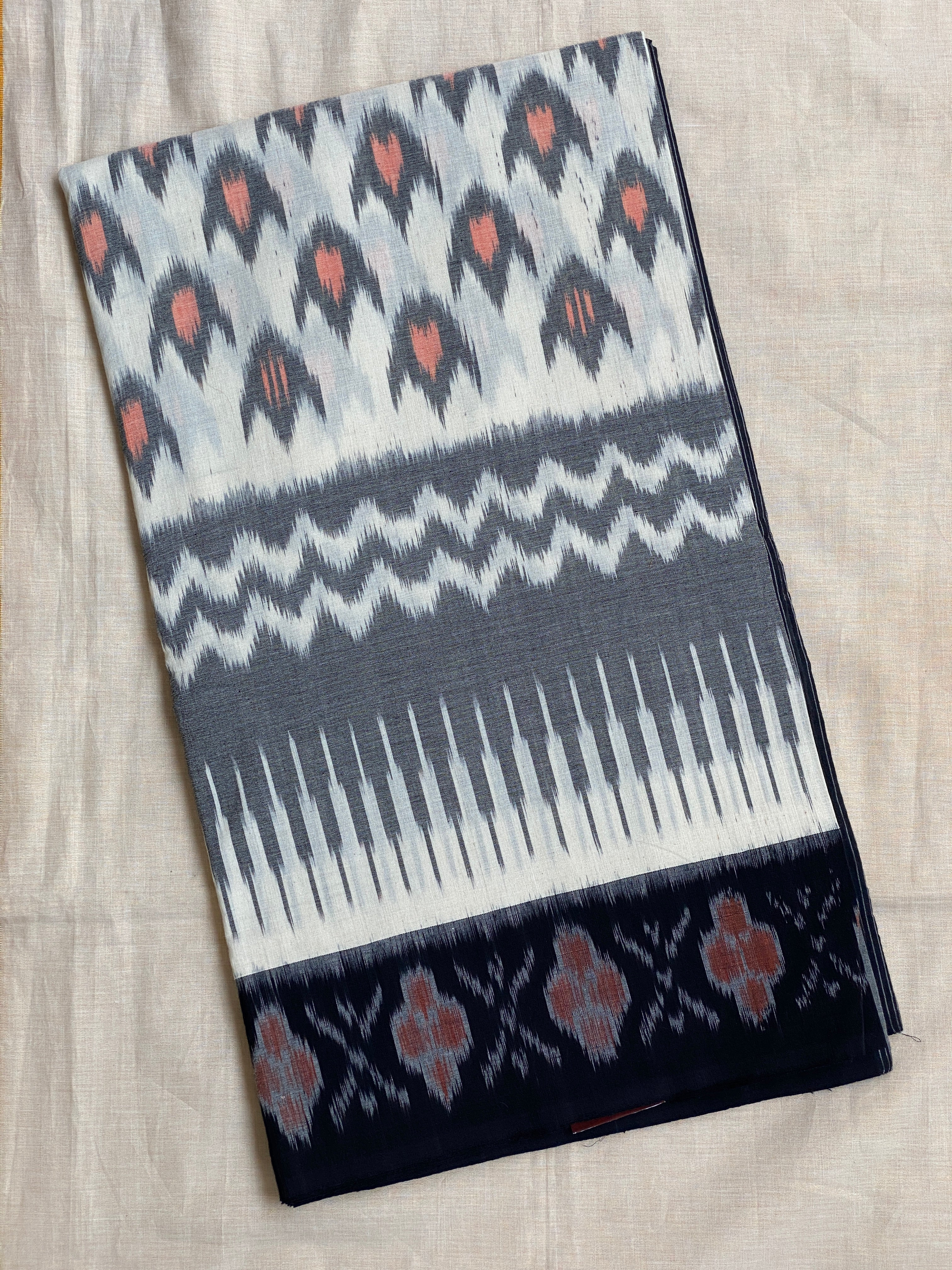 Pochampally Ikkat - Soft Ivory
