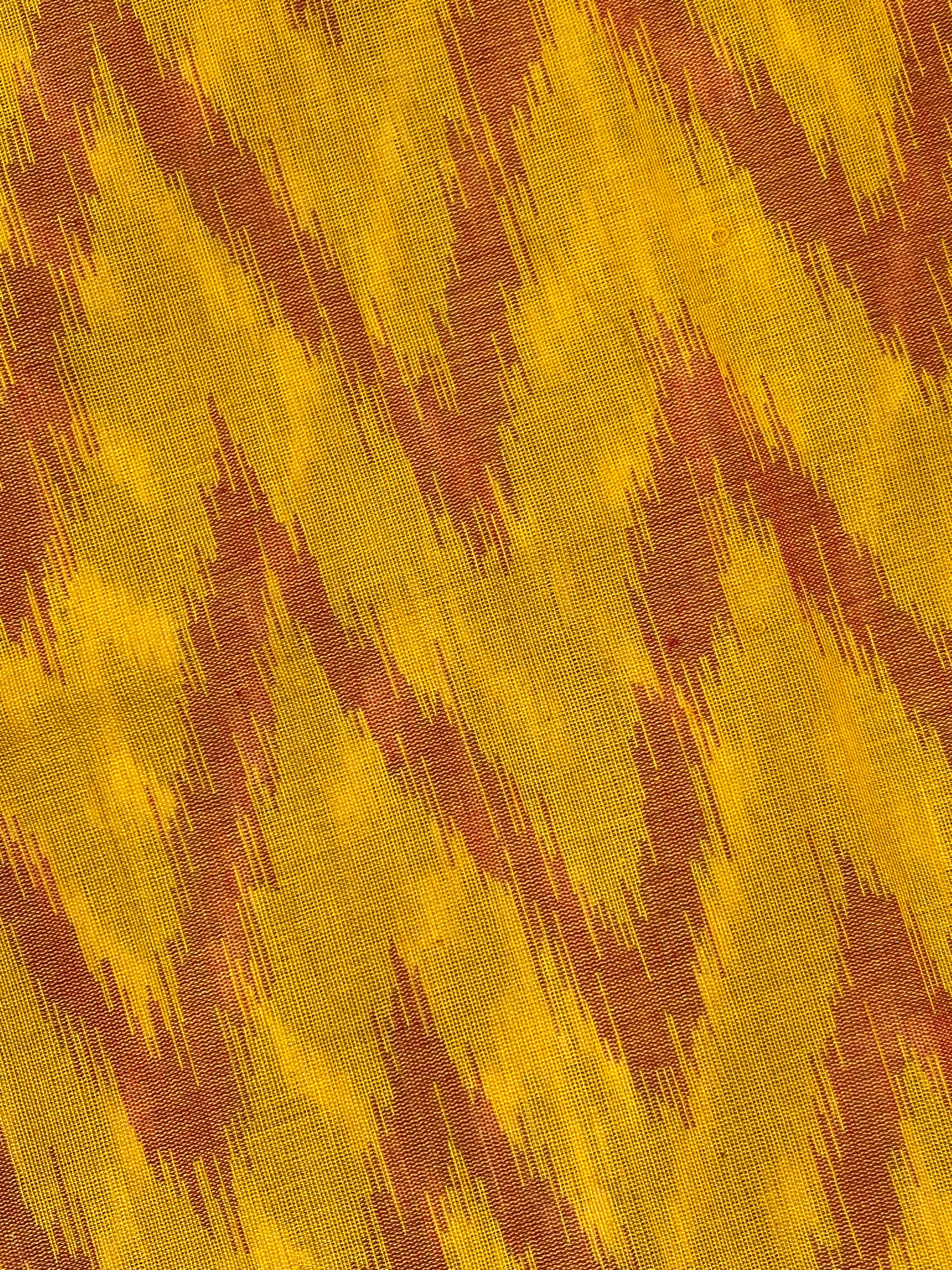 Pochampally Ikkat - Deep Charcoal Grey (Yellow Border)