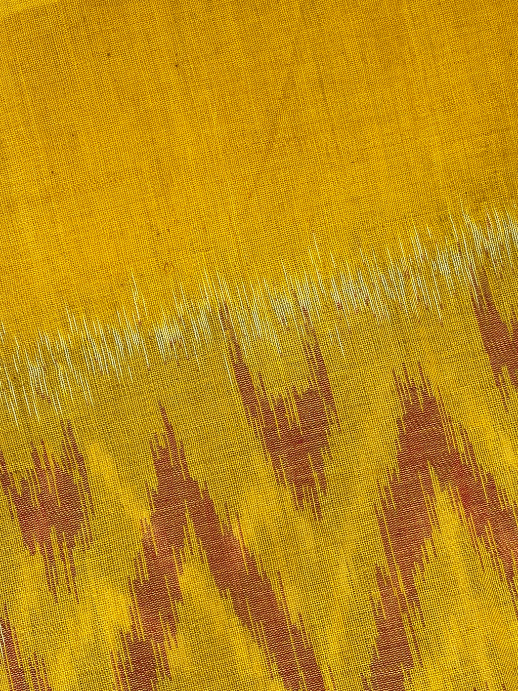Pochampally Ikkat - Deep Charcoal Grey (Yellow Border)