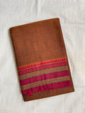 Narayanpet Traditional Border - Earthy Brown