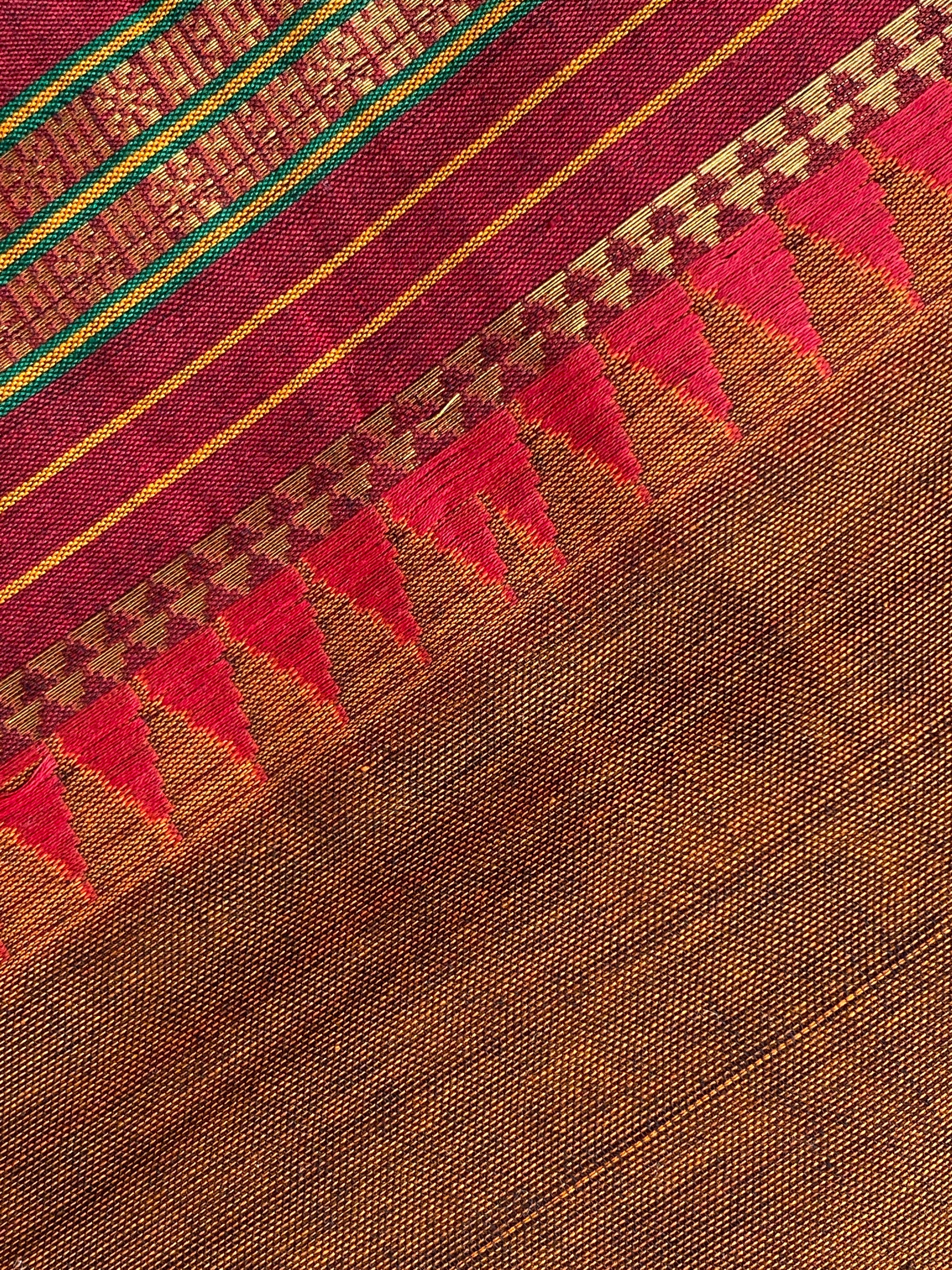 Narayanpet Traditional Border - Earthy Brown